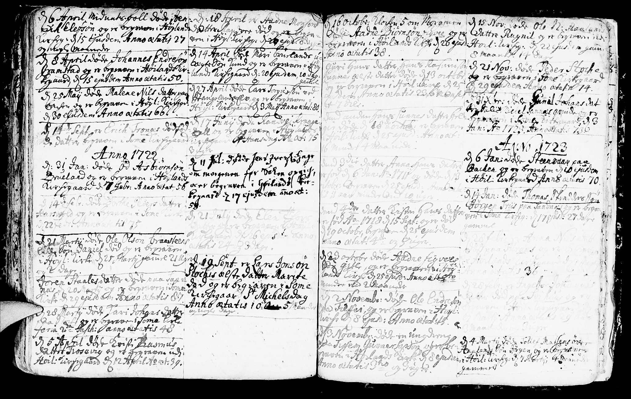 Høyland sokneprestkontor, AV/SAST-A-101799/001/30BA/L0001: Parish register (official) no. A 1, 1691-1732