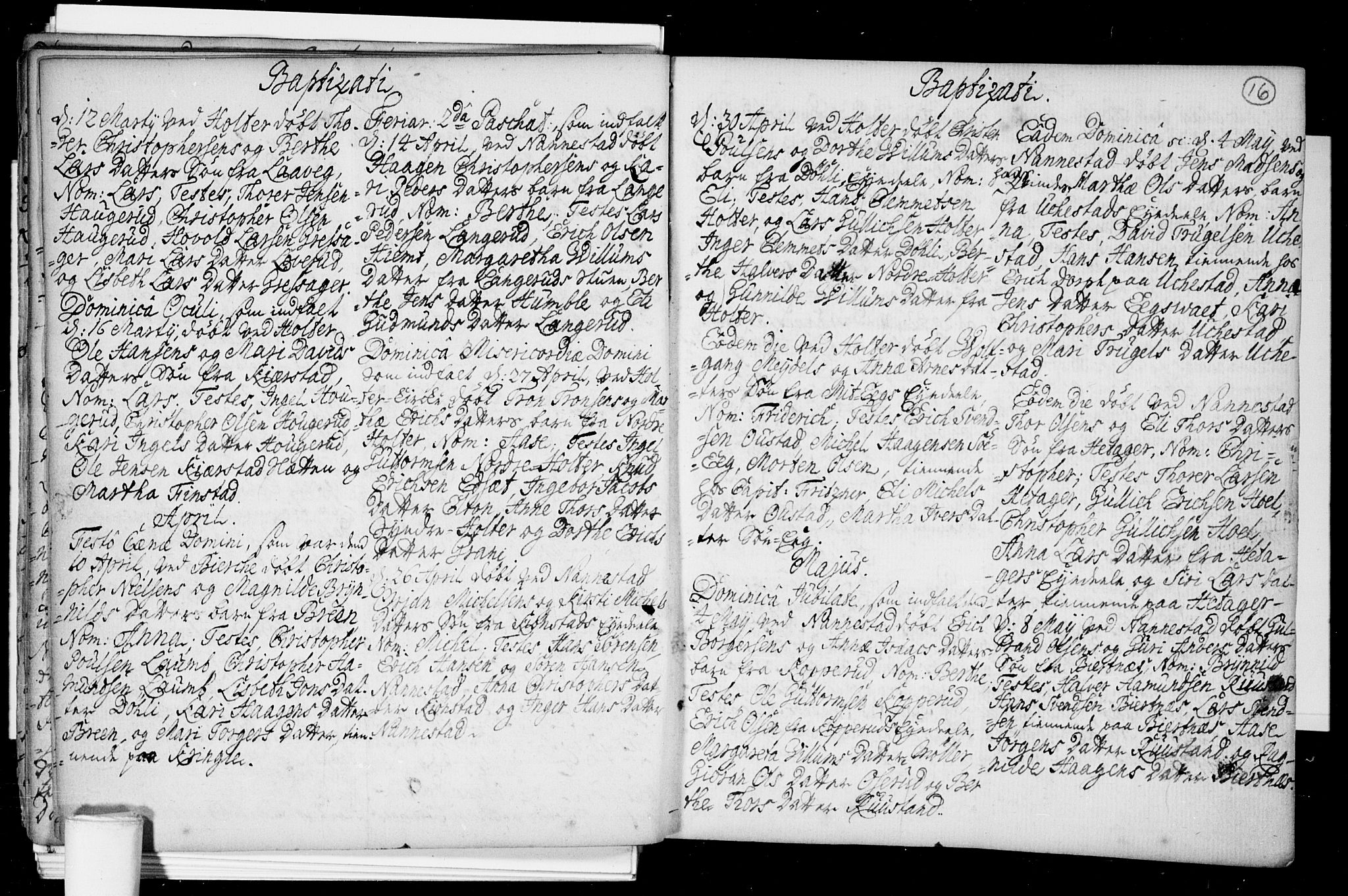 Nannestad prestekontor Kirkebøker, AV/SAO-A-10414a/F/Fa/L0005: Parish register (official) no. I 5, 1729-1738, p. 16