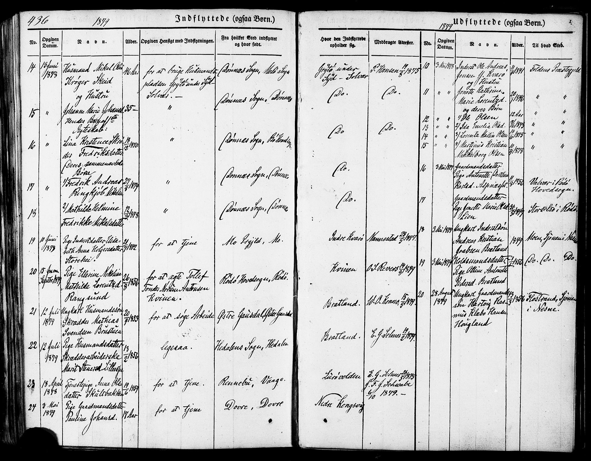 Ministerialprotokoller, klokkerbøker og fødselsregistre - Nordland, AV/SAT-A-1459/839/L0567: Parish register (official) no. 839A04, 1863-1879, p. 436