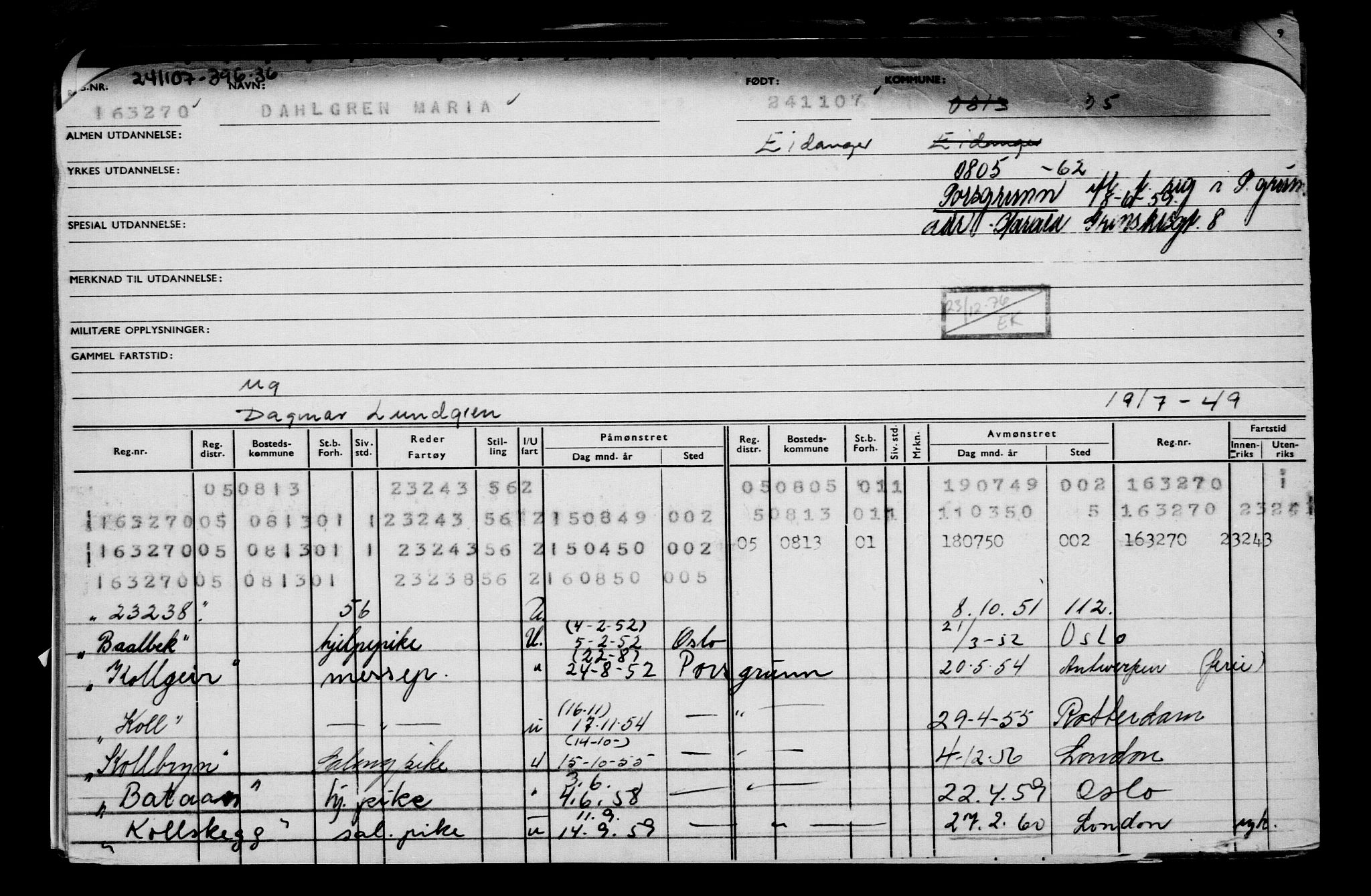 Direktoratet for sjømenn, AV/RA-S-3545/G/Gb/L0074: Hovedkort, 1907, p. 244