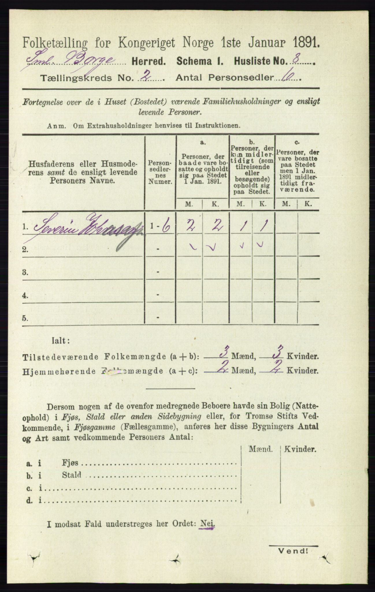 RA, 1891 census for 0113 Borge, 1891, p. 744