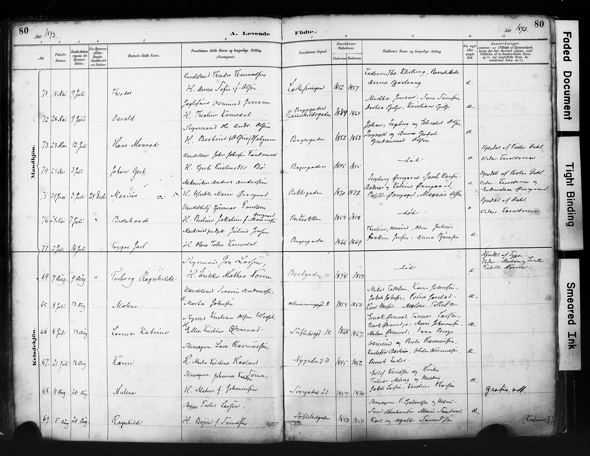 St. Petri sokneprestkontor, AV/SAST-A-101813/001/30/30BA/L0019: Parish register (official) no. A 20, 1888-1901, p. 80