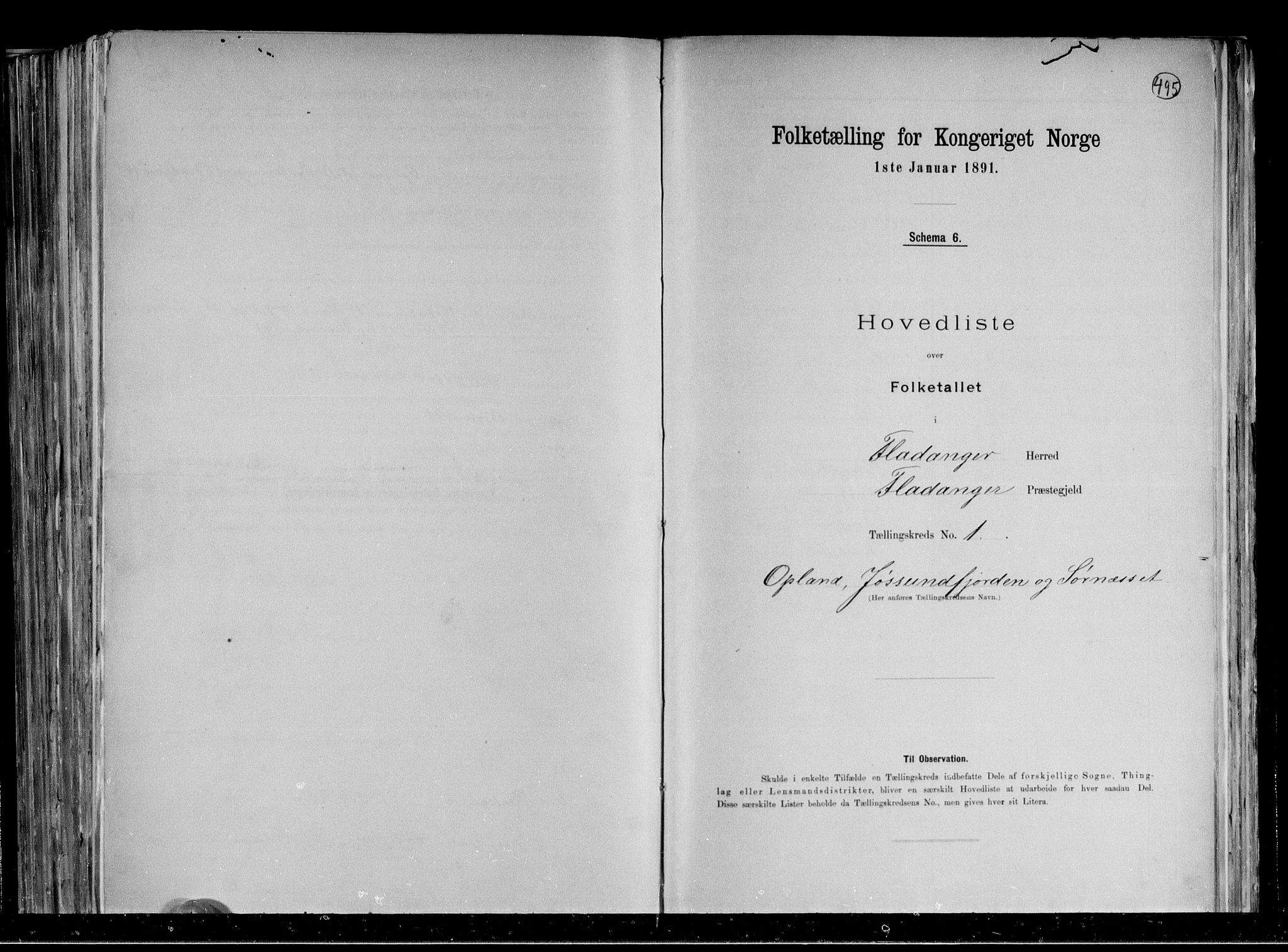 RA, 1891 census for 1749 Flatanger, 1891, p. 4