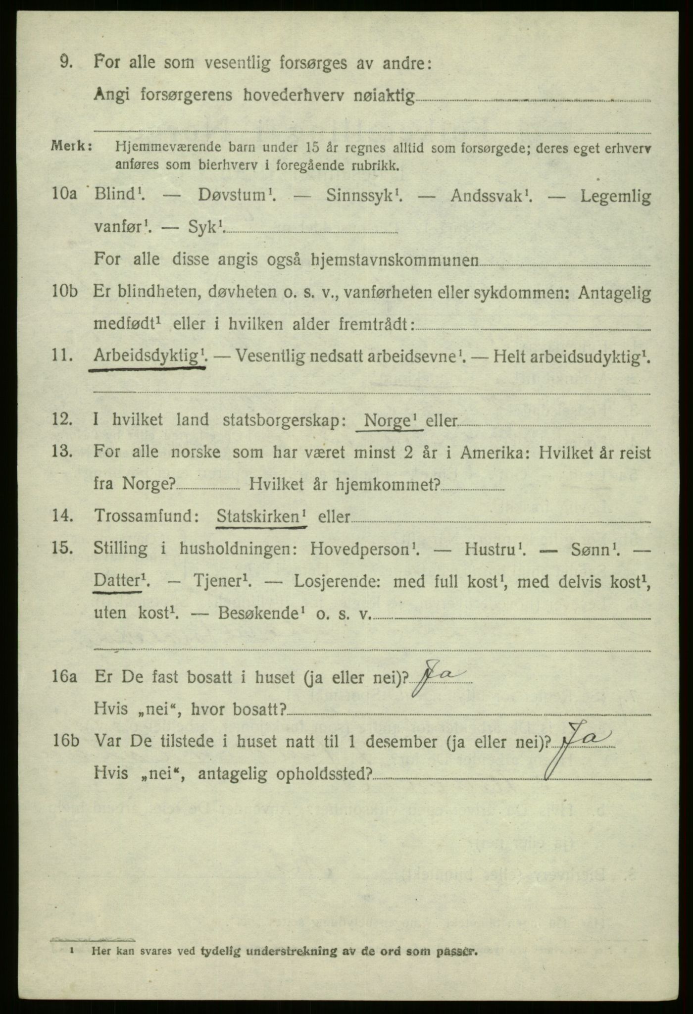 SAB, 1920 census for Kinn, 1920, p. 3446