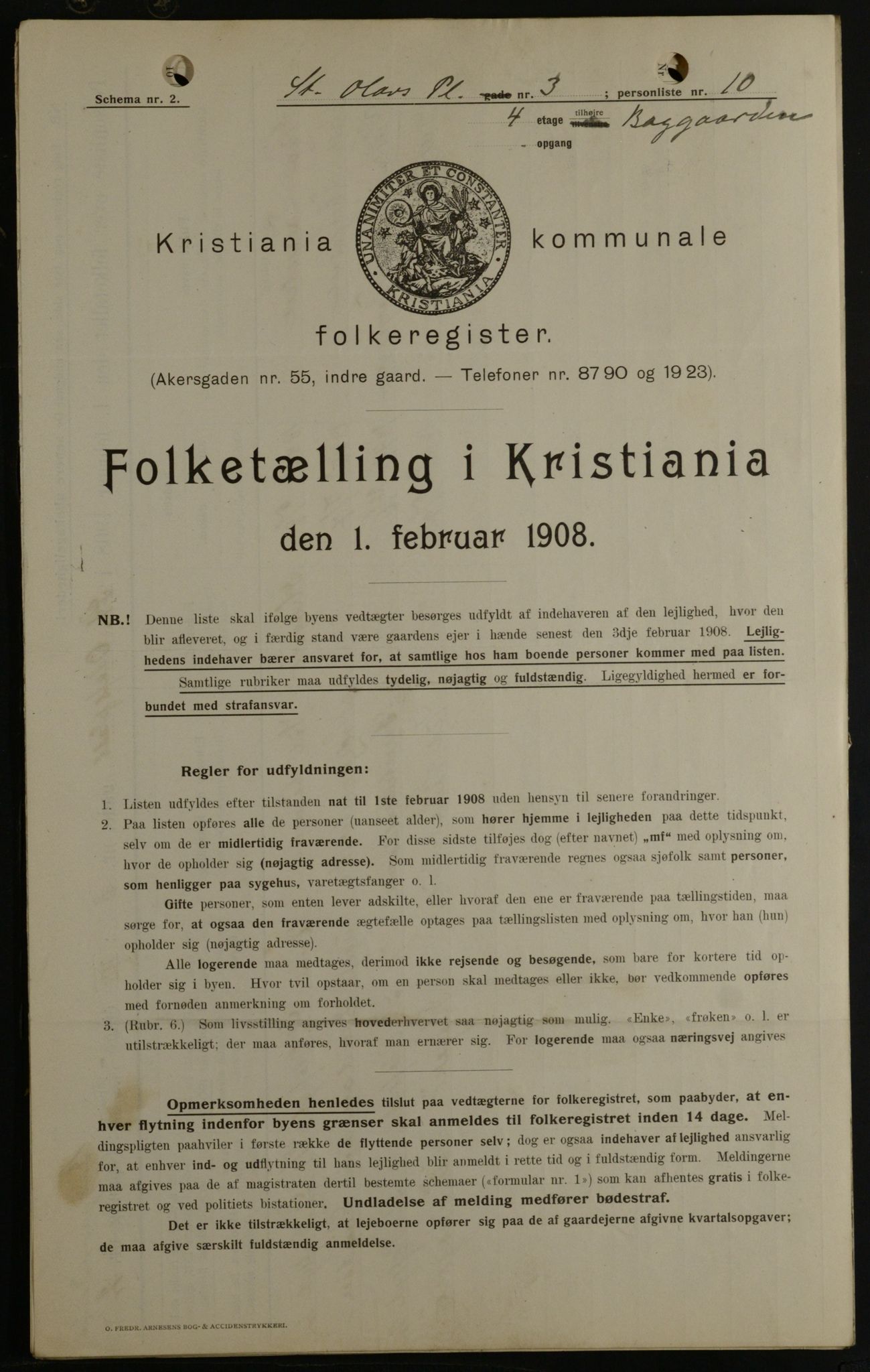 OBA, Municipal Census 1908 for Kristiania, 1908, p. 79659