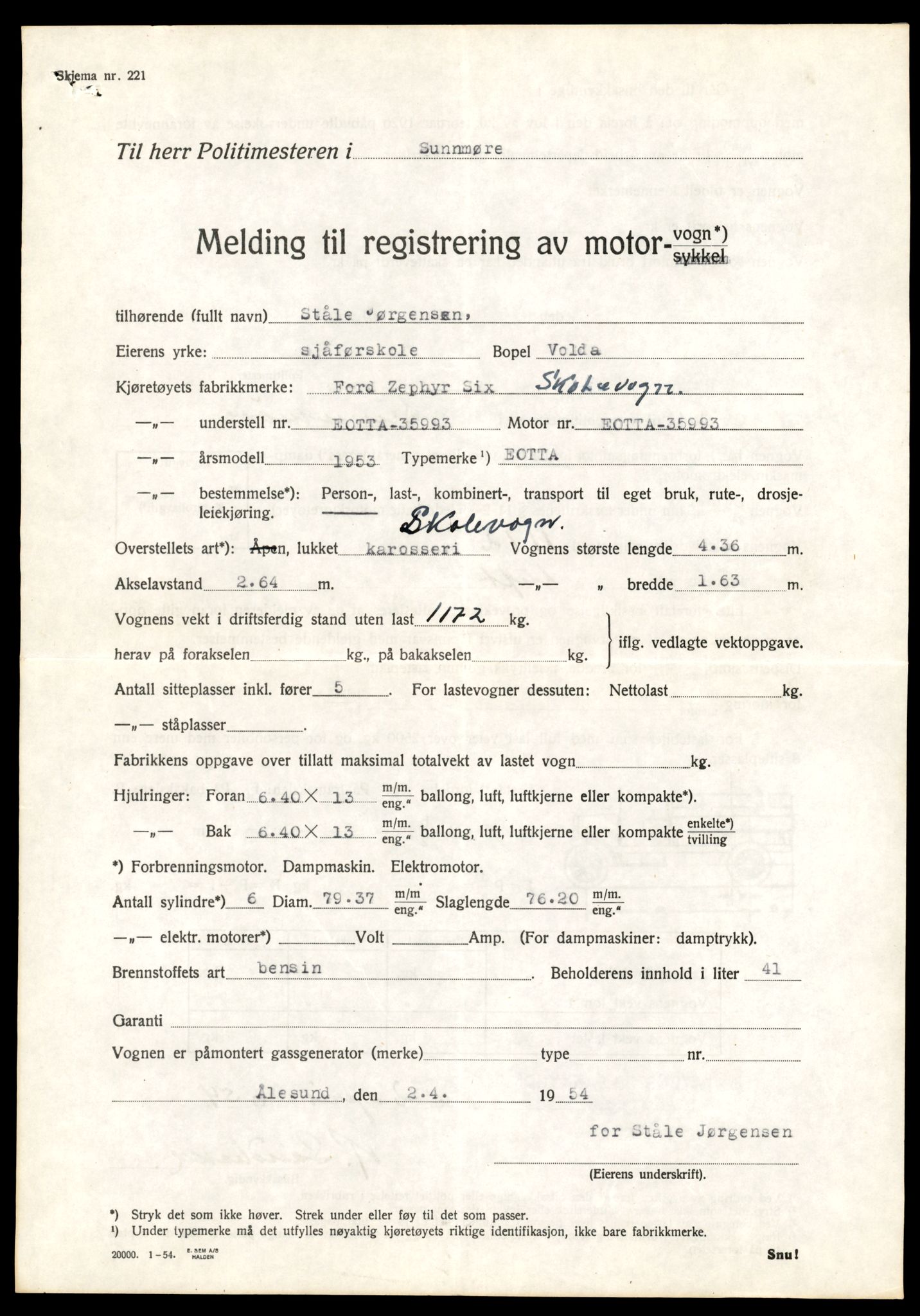 Møre og Romsdal vegkontor - Ålesund trafikkstasjon, AV/SAT-A-4099/F/Fe/L0045: Registreringskort for kjøretøy T 14320 - T 14444, 1927-1998, p. 1651