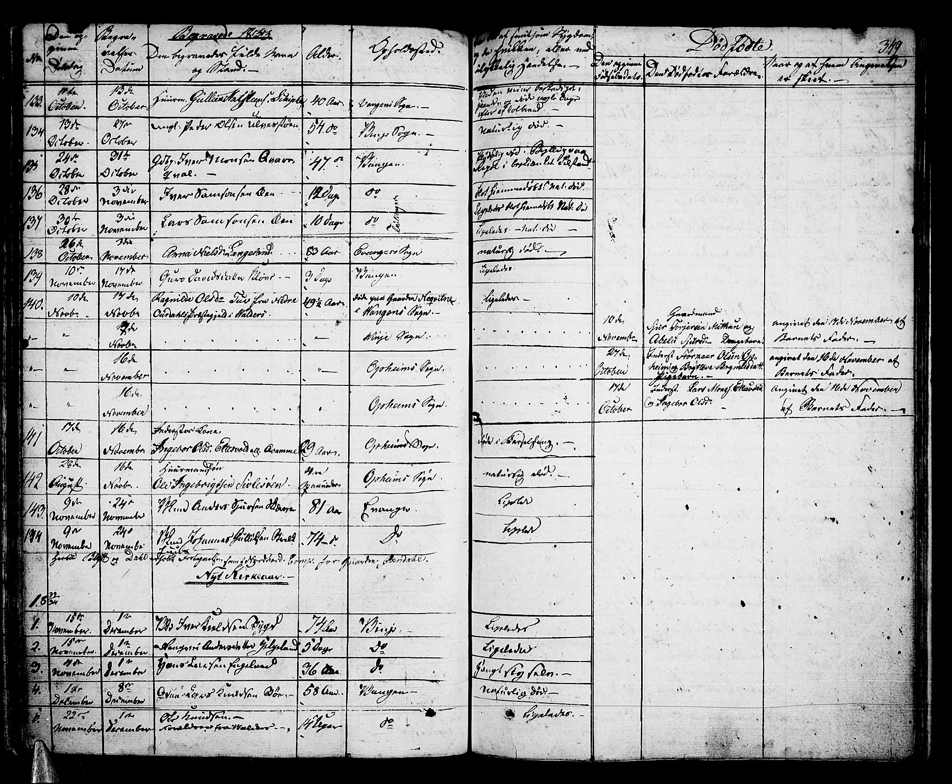 Voss sokneprestembete, AV/SAB-A-79001/H/Haa: Parish register (official) no. A 12, 1823-1837, p. 349