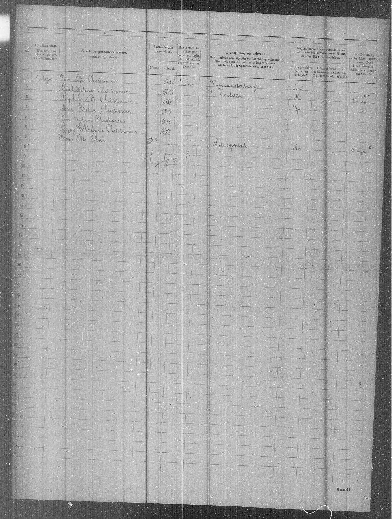 OBA, Municipal Census 1903 for Kristiania, 1903, p. 25135