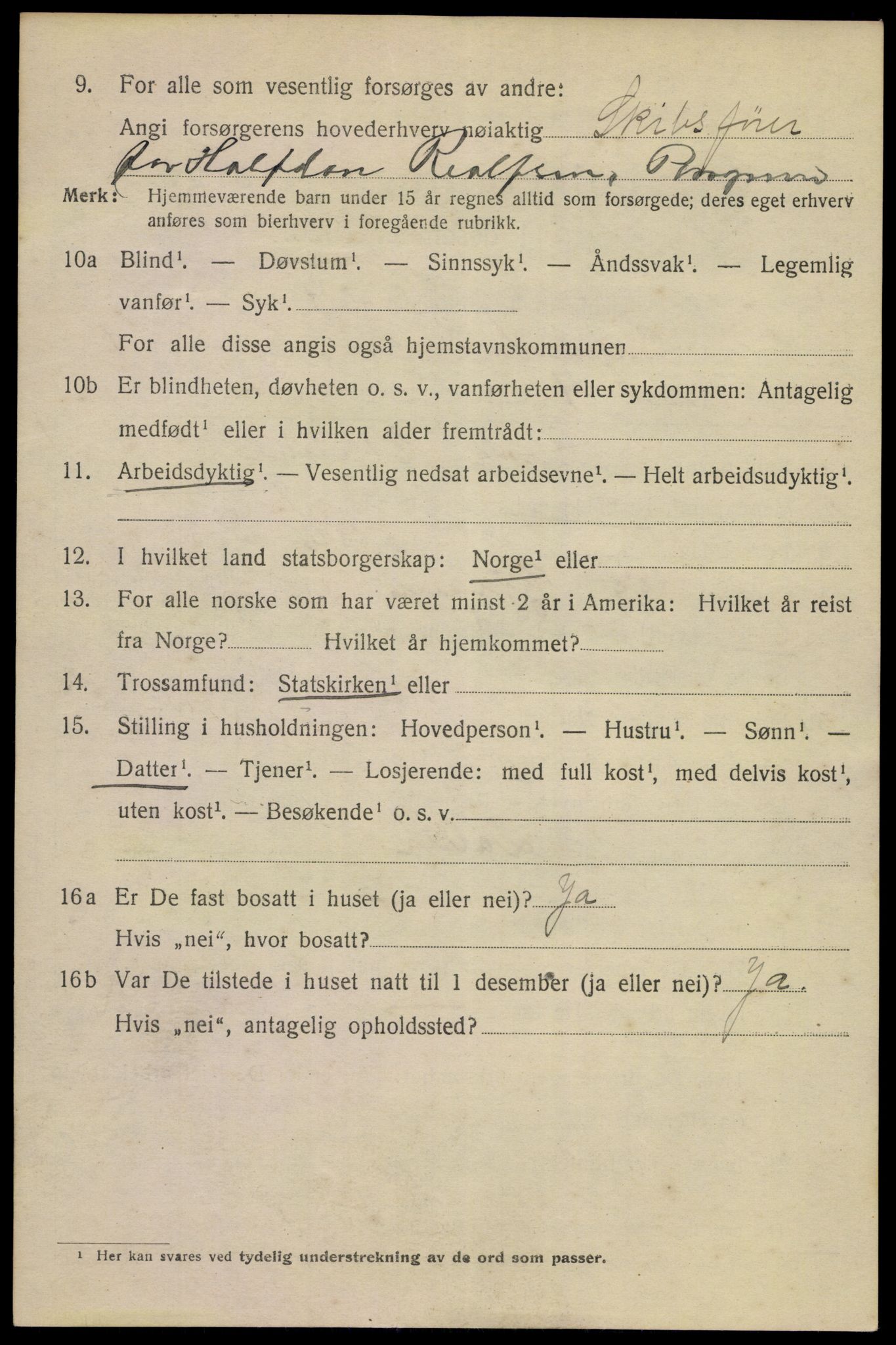 SAKO, 1920 census for Porsgrunn, 1920, p. 7146