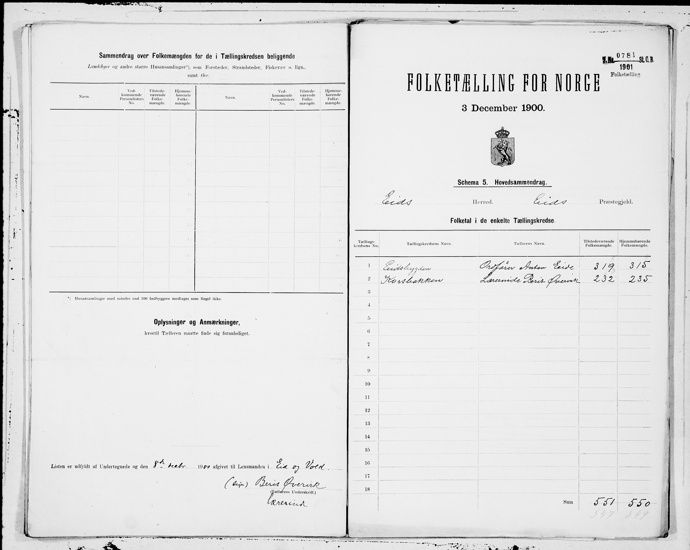SAT, 1900 census for Eid, 1900, p. 6
