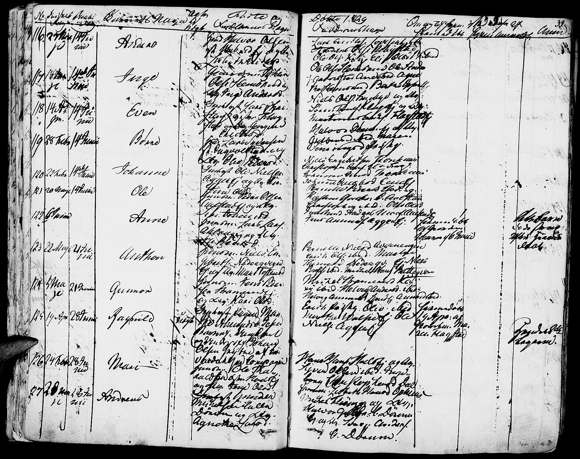 Vang prestekontor, Hedmark, AV/SAH-PREST-008/H/Ha/Haa/L0009: Parish register (official) no. 9, 1826-1841, p. 39