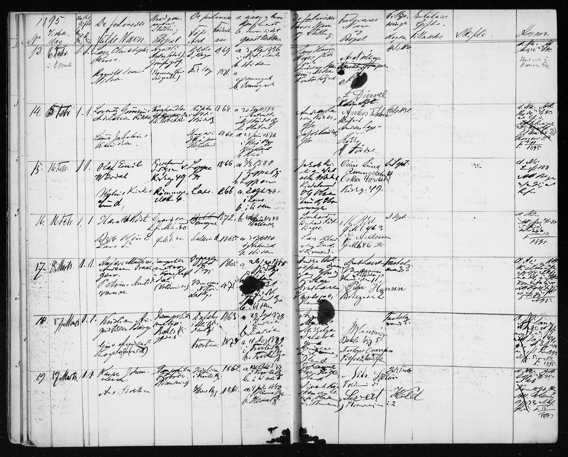 Ministerialprotokoller, klokkerbøker og fødselsregistre - Sør-Trøndelag, AV/SAT-A-1456/604/L0191: Parish register (official) no. 604A12, 1892-1900