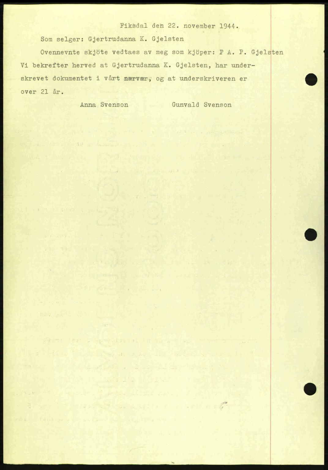 Romsdal sorenskriveri, AV/SAT-A-4149/1/2/2C: Mortgage book no. A17, 1944-1945, Diary no: : 1823/1944