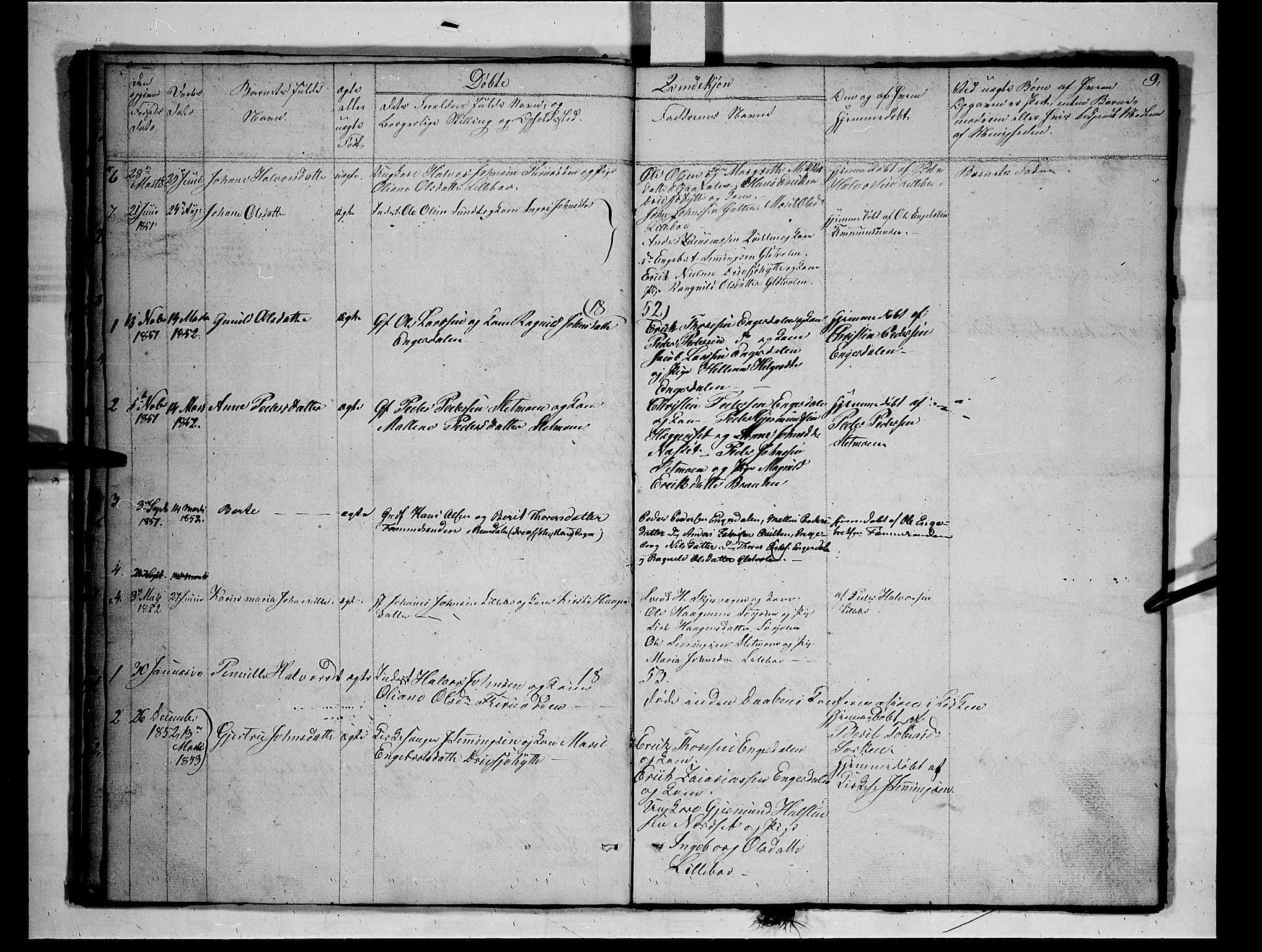 Rendalen prestekontor, AV/SAH-PREST-054/H/Ha/Hab/L0001: Parish register (copy) no. 1, 1847-1857, p. 9