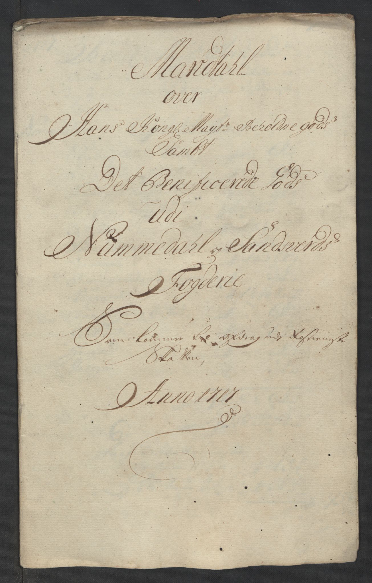 Rentekammeret inntil 1814, Reviderte regnskaper, Fogderegnskap, RA/EA-4092/R24/L1593: Fogderegnskap Numedal og Sandsvær, 1717, p. 356