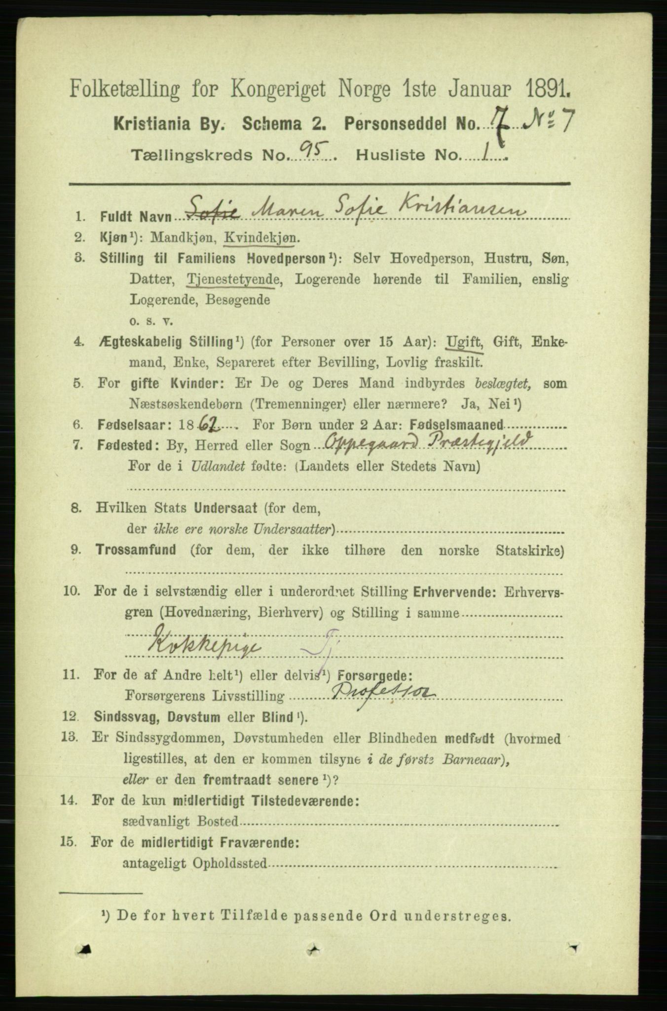 RA, 1891 census for 0301 Kristiania, 1891, p. 46293