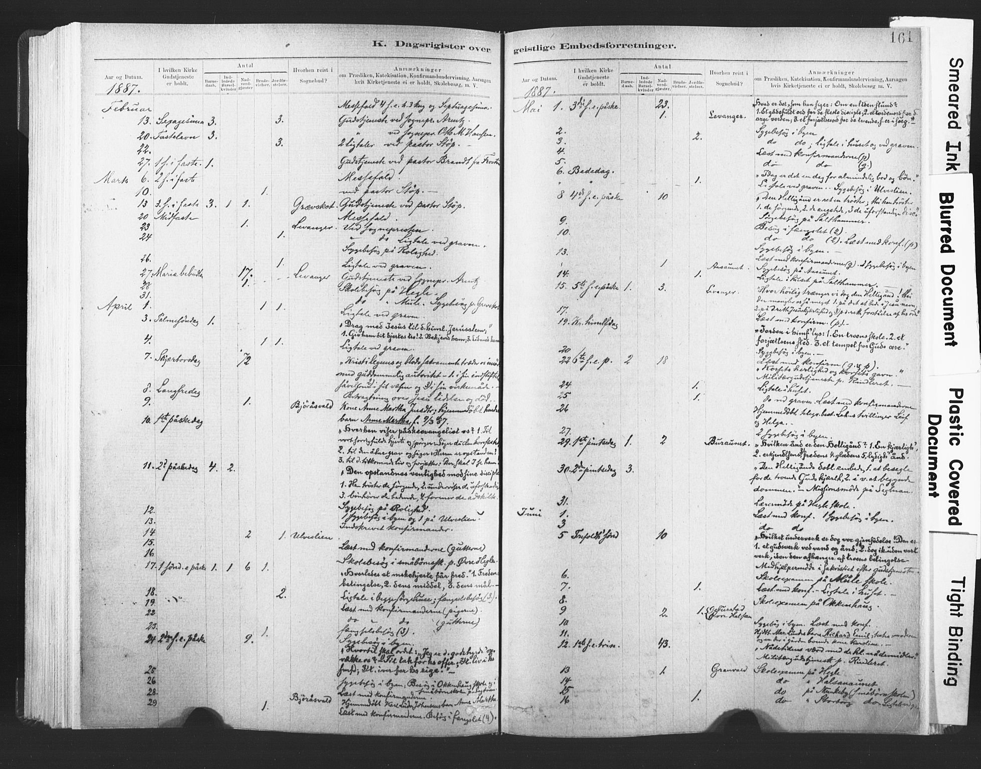Ministerialprotokoller, klokkerbøker og fødselsregistre - Nord-Trøndelag, SAT/A-1458/720/L0189: Parish register (official) no. 720A05, 1880-1911, p. 161