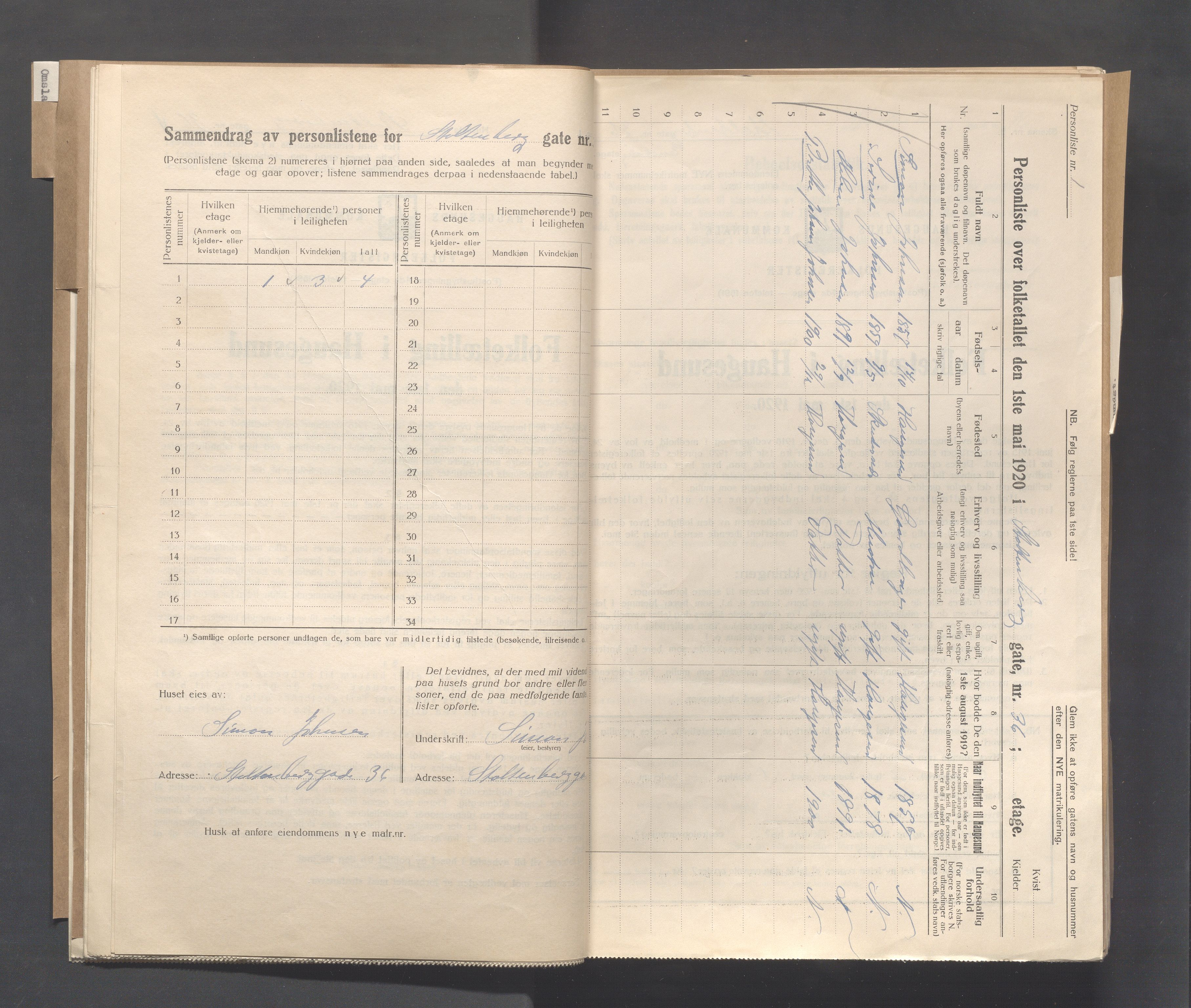 IKAR, Local census 1.5.1920 for Haugesund, 1920, p. 6758