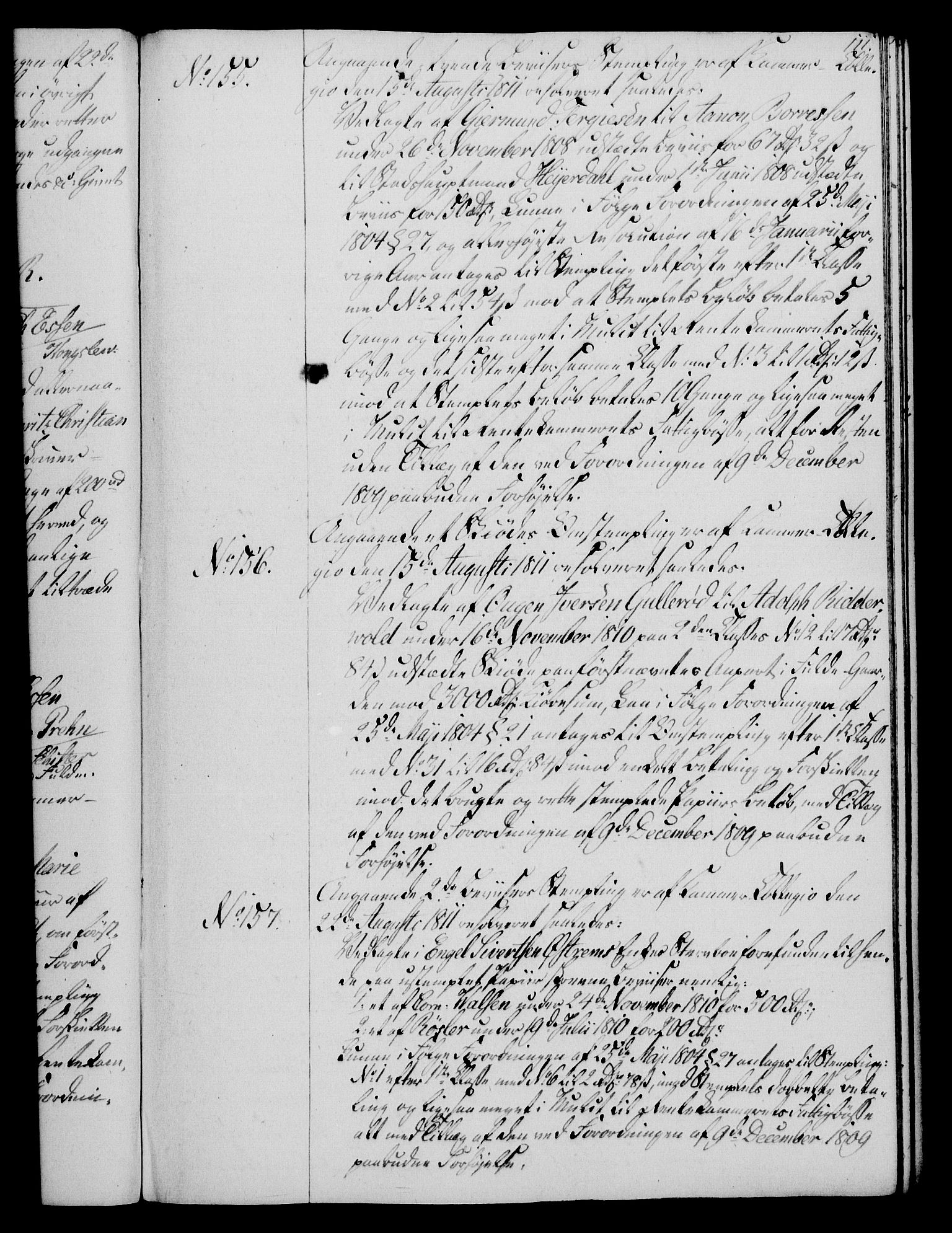 Rentekammeret, Kammerkanselliet, AV/RA-EA-3111/G/Gg/Gga/L0020: Norsk ekspedisjonsprotokoll med register (merket RK 53.20), 1811-1814, p. 111