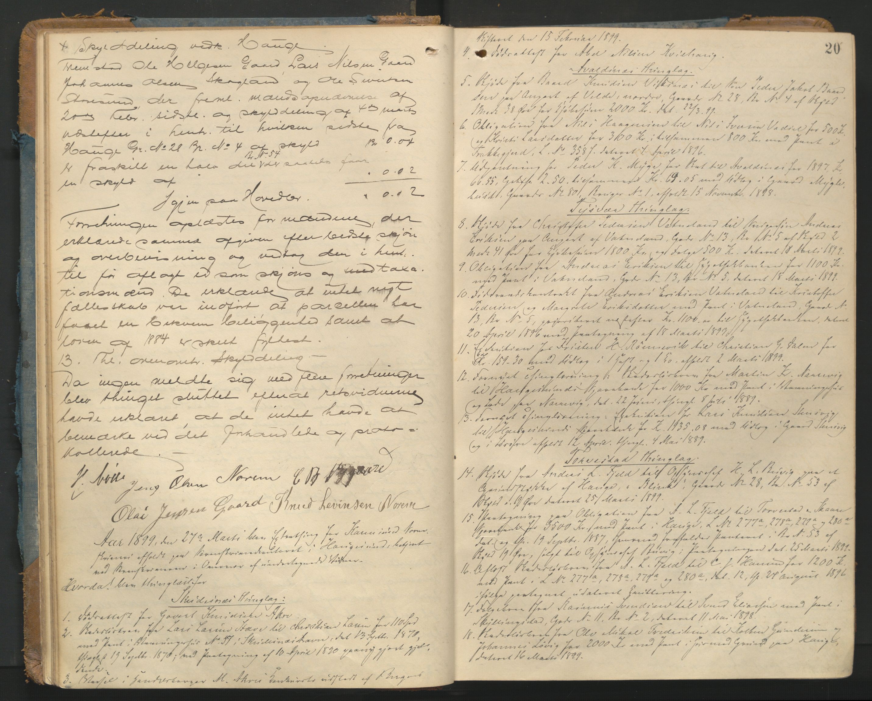 Karmsund sorenskriveri, AV/SAST-A-100311/01/I/IA/IAB/L0011: TINGBOK, 1898-1903, p. 19b-20a
