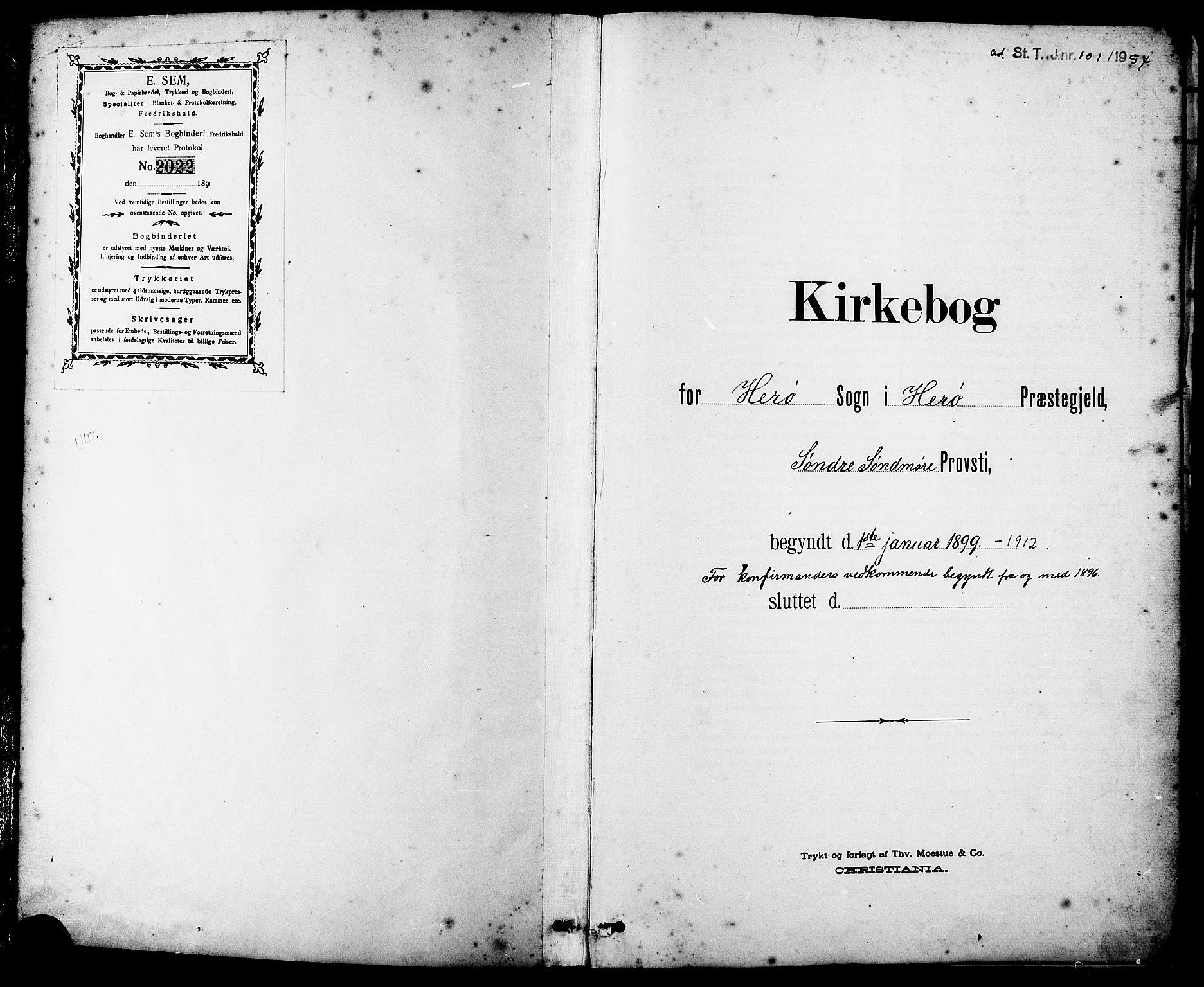 Ministerialprotokoller, klokkerbøker og fødselsregistre - Møre og Romsdal, SAT/A-1454/507/L0082: Parish register (copy) no. 507C05, 1896-1914, p. 1