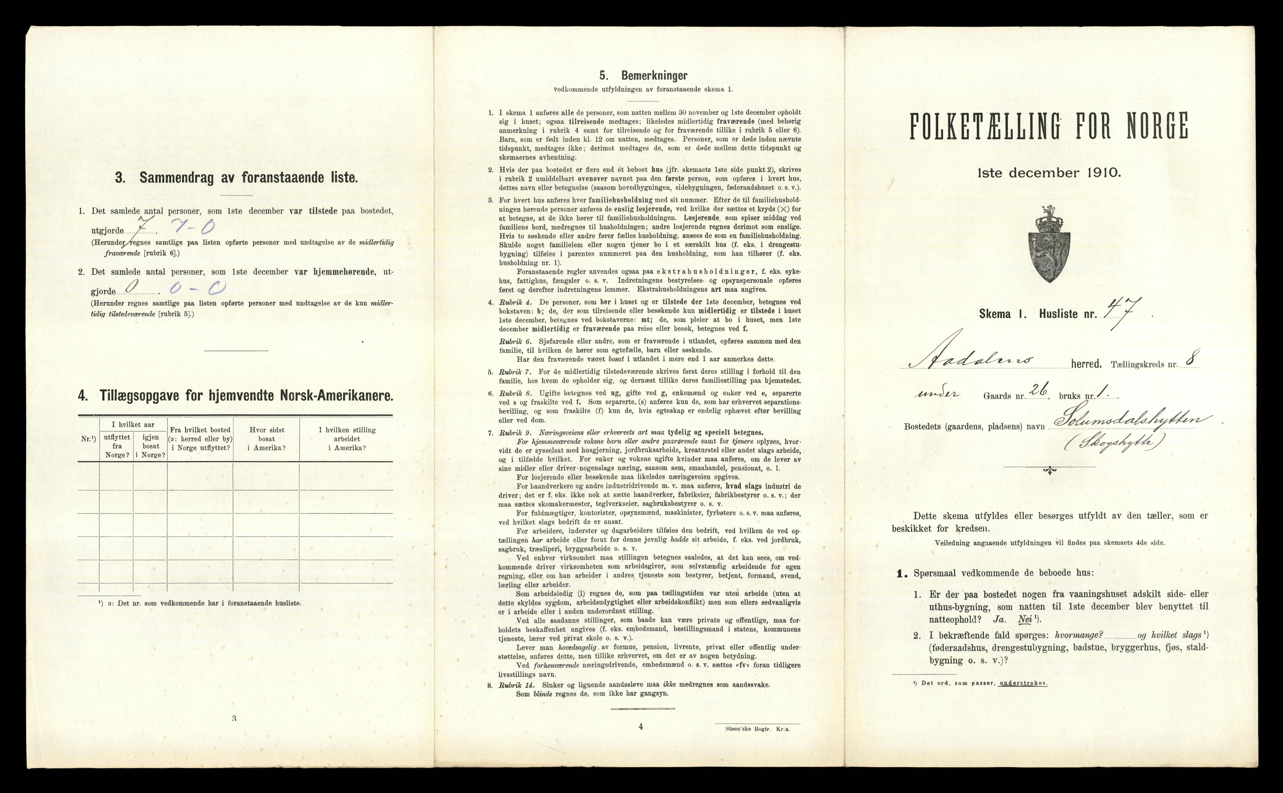 RA, 1910 census for Ådal, 1910, p. 777