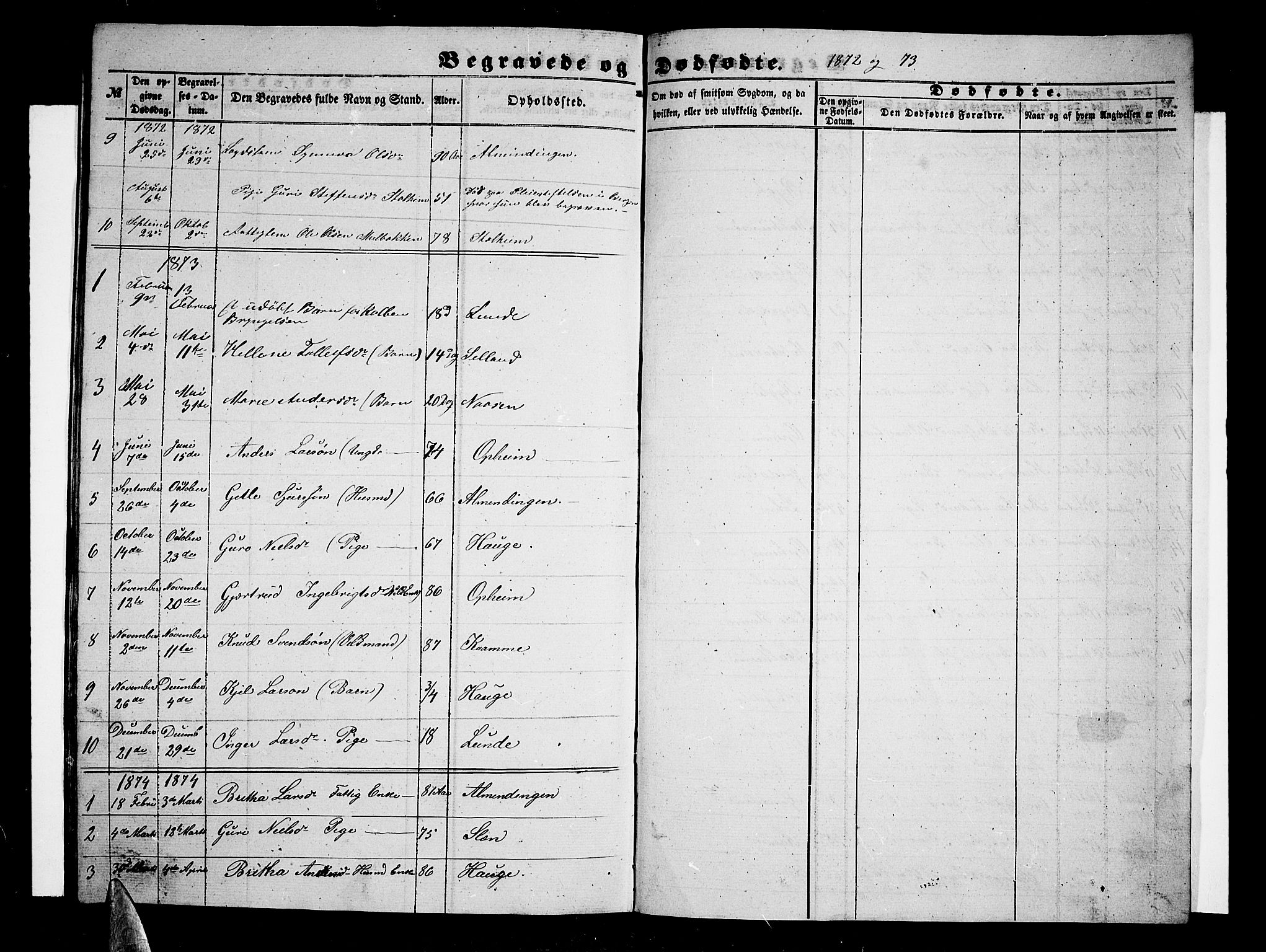 Vossestrand Sokneprestembete, AV/SAB-A-79101/H/Hab: Parish register (copy) no. A 1, 1855-1879