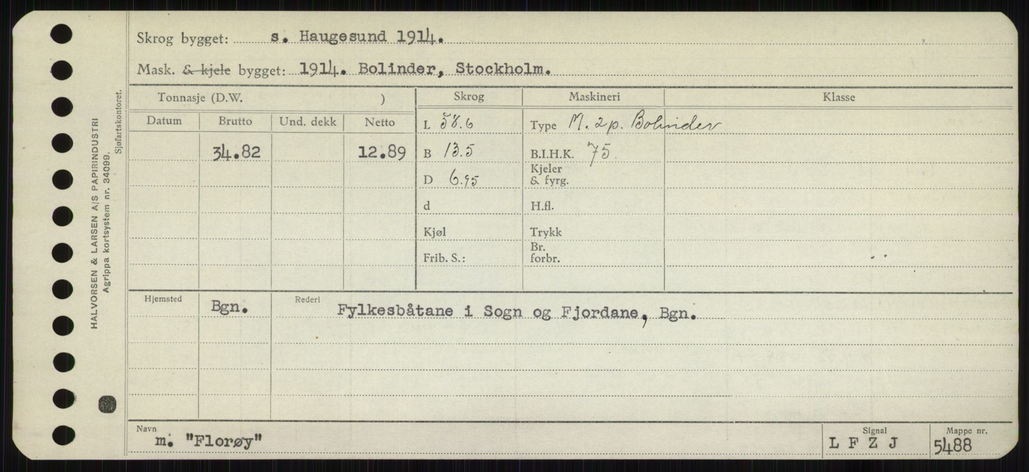 Sjøfartsdirektoratet med forløpere, Skipsmålingen, RA/S-1627/H/Hb/L0002: Fartøy, E-H, p. 145