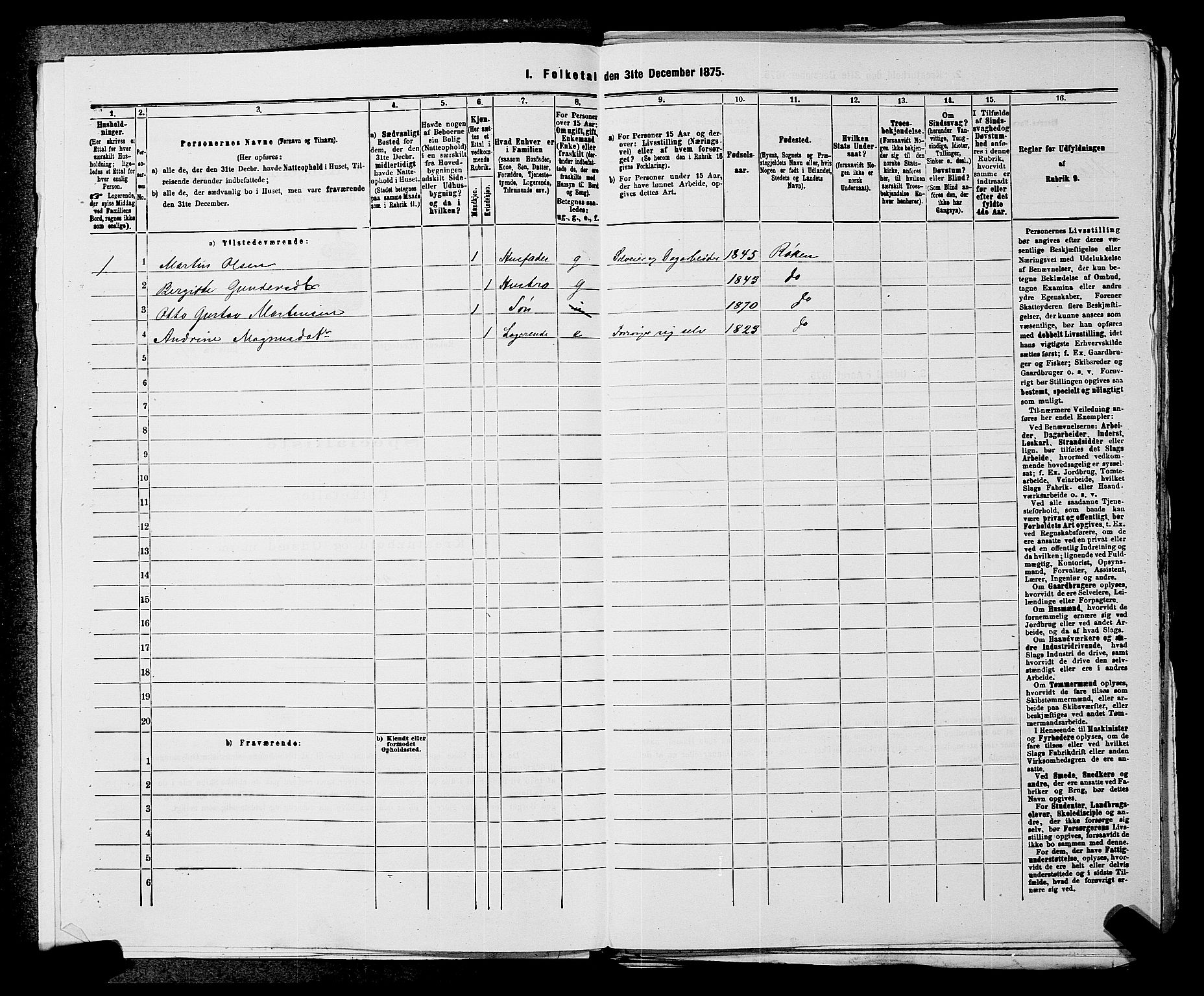 SAKO, 1875 census for 0627P Røyken, 1875, p. 60