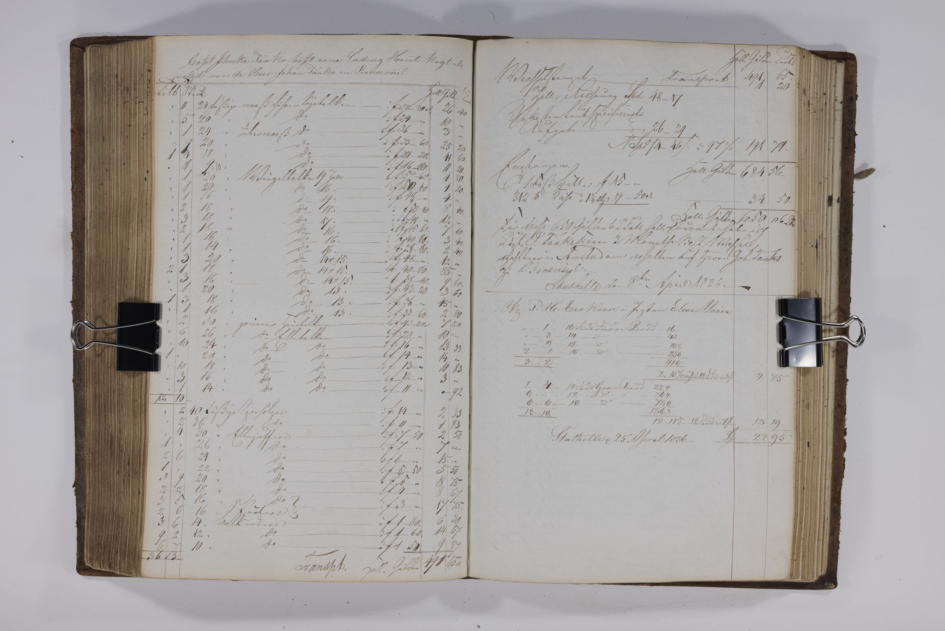 , Priscourant-tømmerpriser, 1834-38, 1834-1838, p. 226