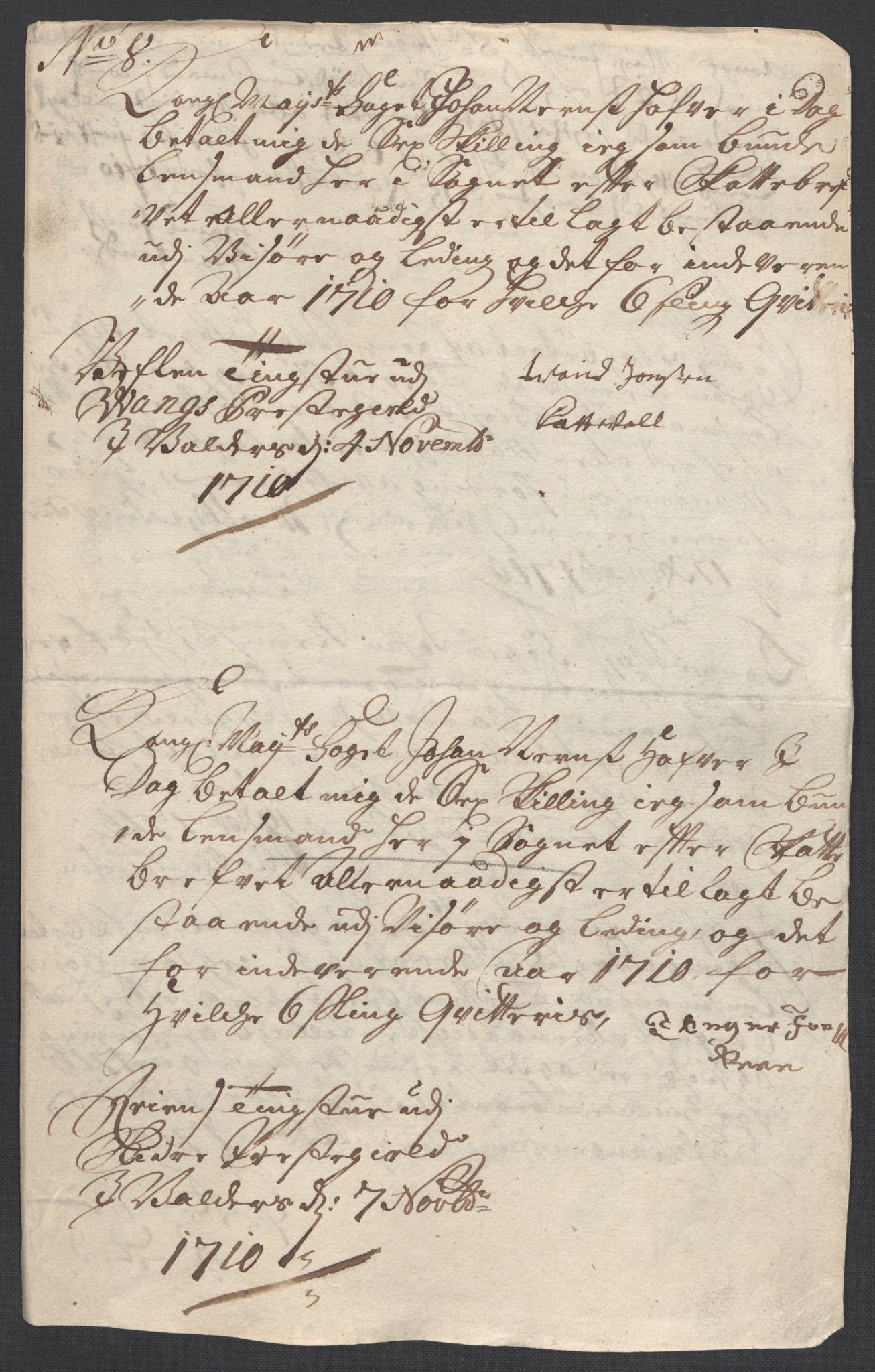 Rentekammeret inntil 1814, Reviderte regnskaper, Fogderegnskap, RA/EA-4092/R18/L1307: Fogderegnskap Hadeland, Toten og Valdres, 1710, p. 52