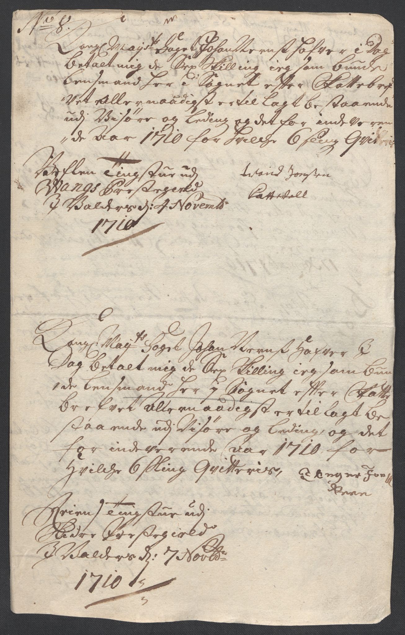 Rentekammeret inntil 1814, Reviderte regnskaper, Fogderegnskap, AV/RA-EA-4092/R18/L1307: Fogderegnskap Hadeland, Toten og Valdres, 1710, p. 52