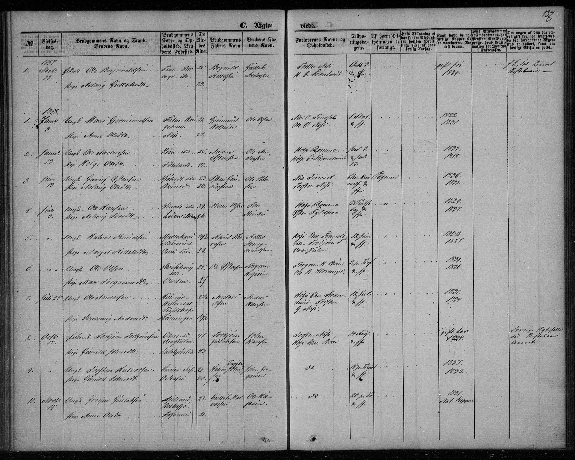 Gransherad kirkebøker, AV/SAKO-A-267/F/Fa/L0002: Parish register (official) no. I 2, 1844-1859, p. 137
