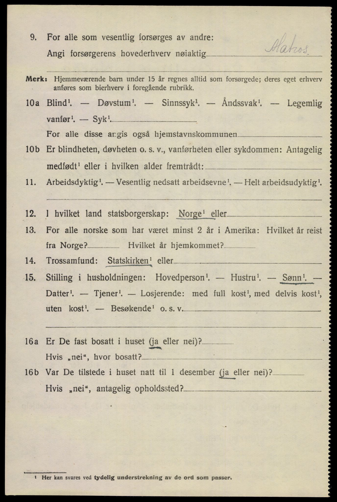 SAKO, 1920 census for Porsgrunn, 1920, p. 19896