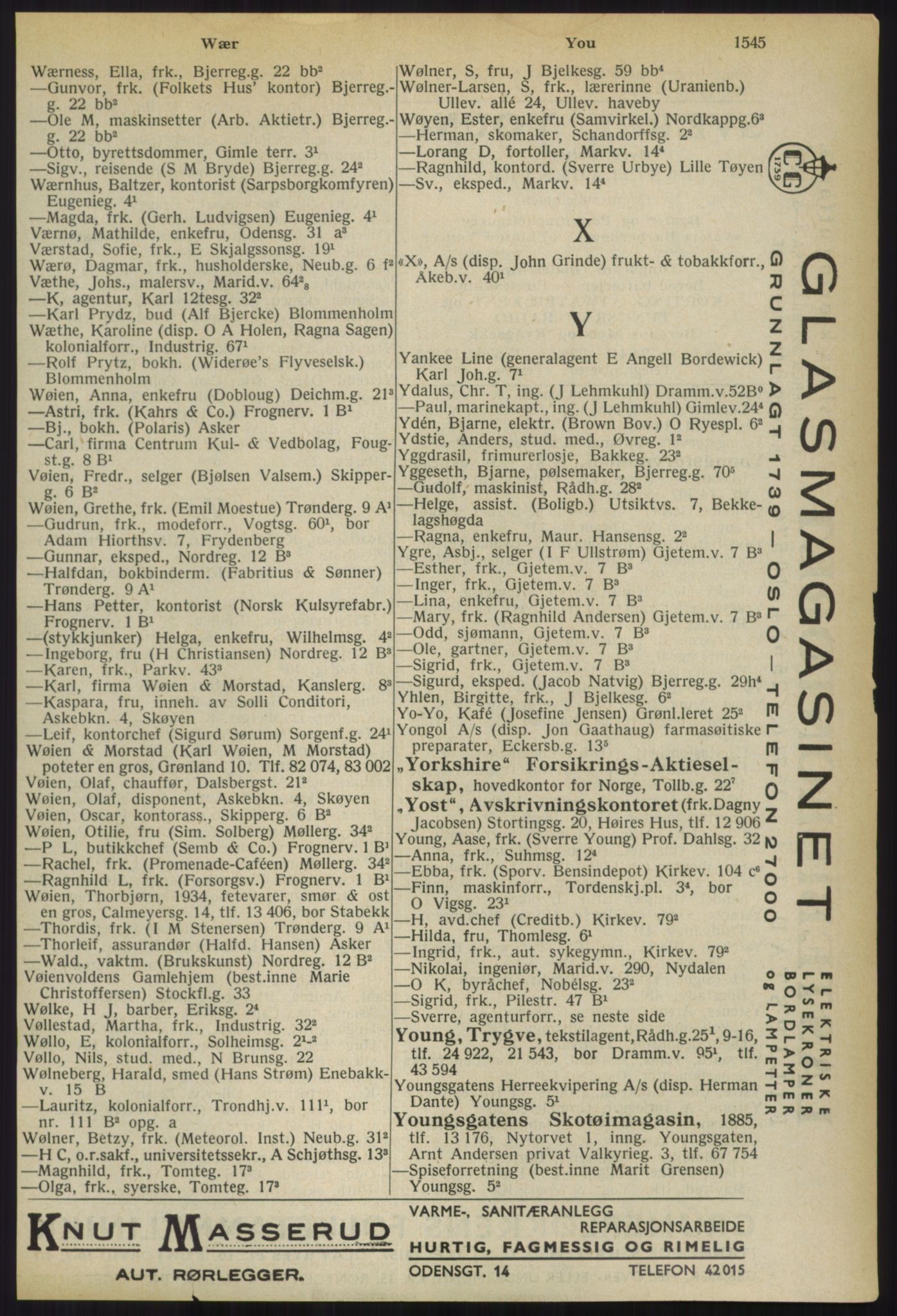 Kristiania/Oslo adressebok, PUBL/-, 1936, p. 1545