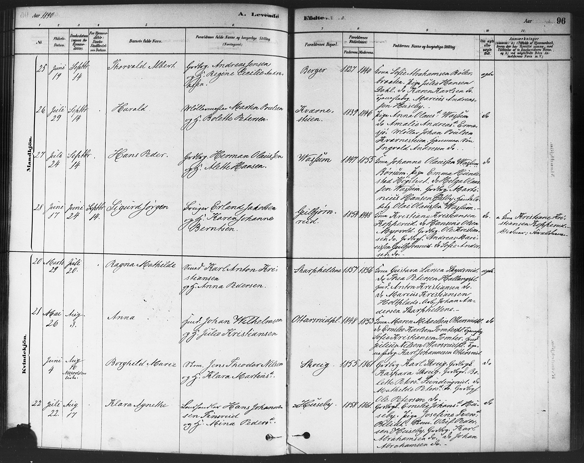 Drøbak prestekontor Kirkebøker, SAO/A-10142a/F/Fc/L0002: Parish register (official) no. III 2, 1878-1891, p. 96