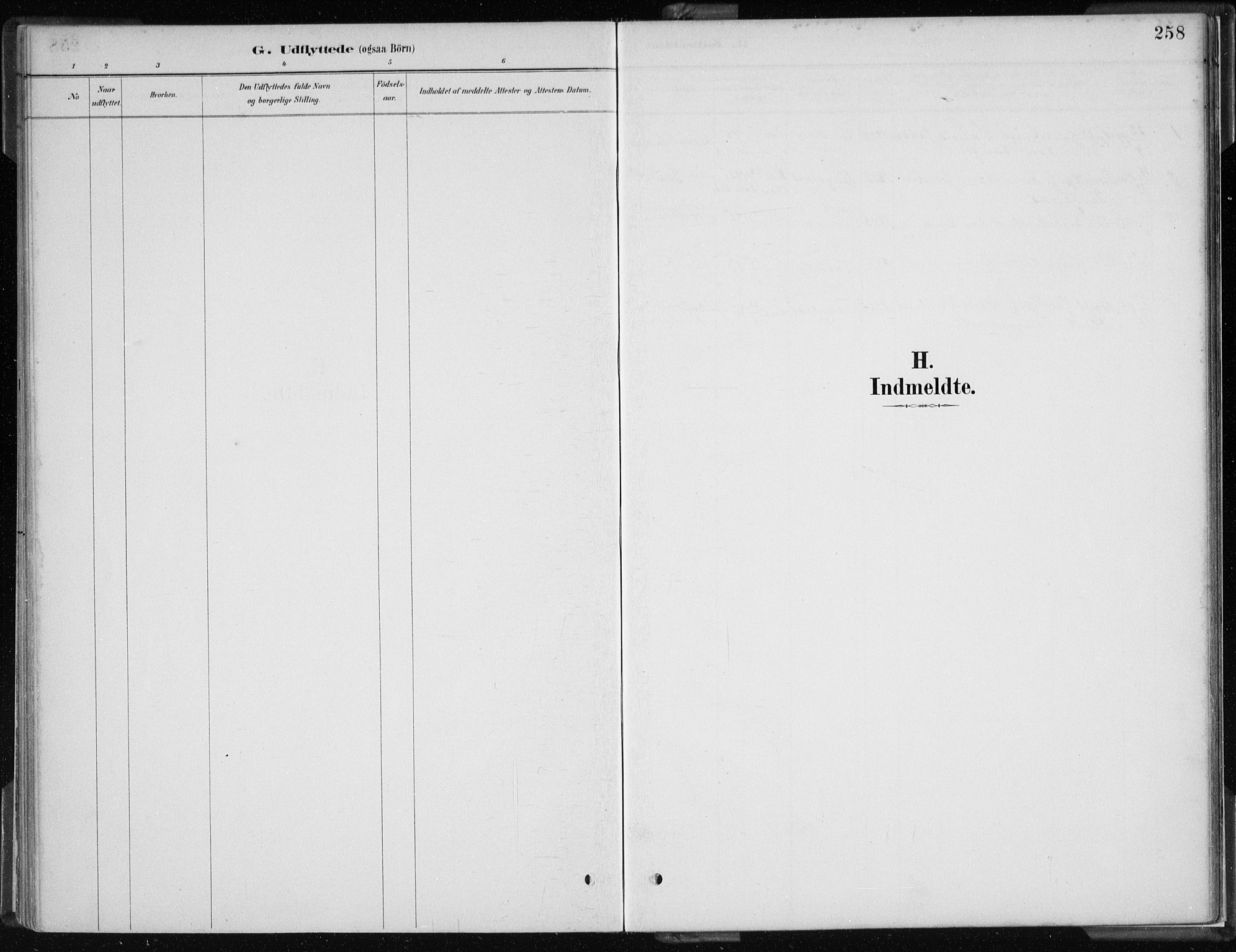Strandebarm sokneprestembete, SAB/A-78401/H/Haa: Parish register (official) no. B  1, 1886-1908, p. 258