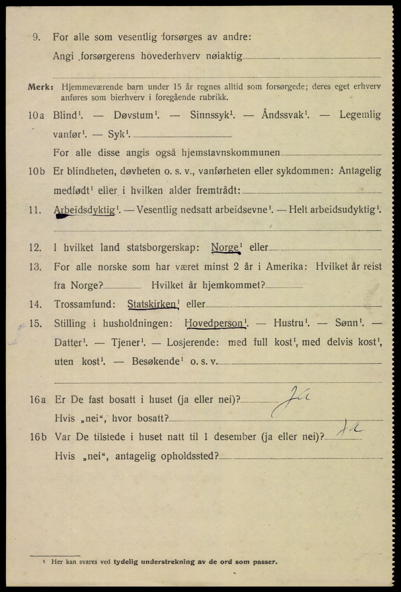 SAK, 1920 census for Lillesand, 1920, p. 2908