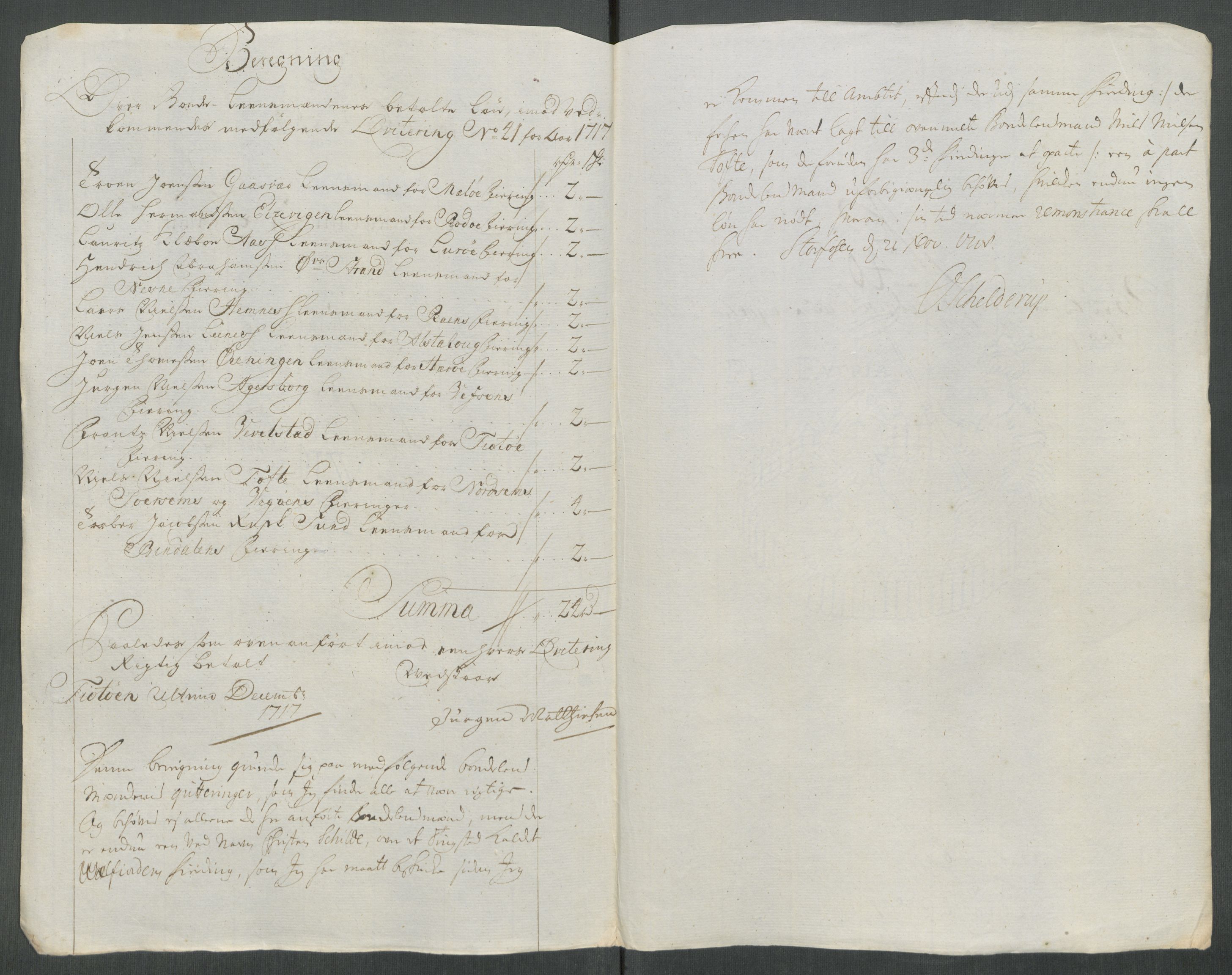 Rentekammeret inntil 1814, Reviderte regnskaper, Fogderegnskap, AV/RA-EA-4092/R65/L4515: Fogderegnskap Helgeland, 1717, p. 318
