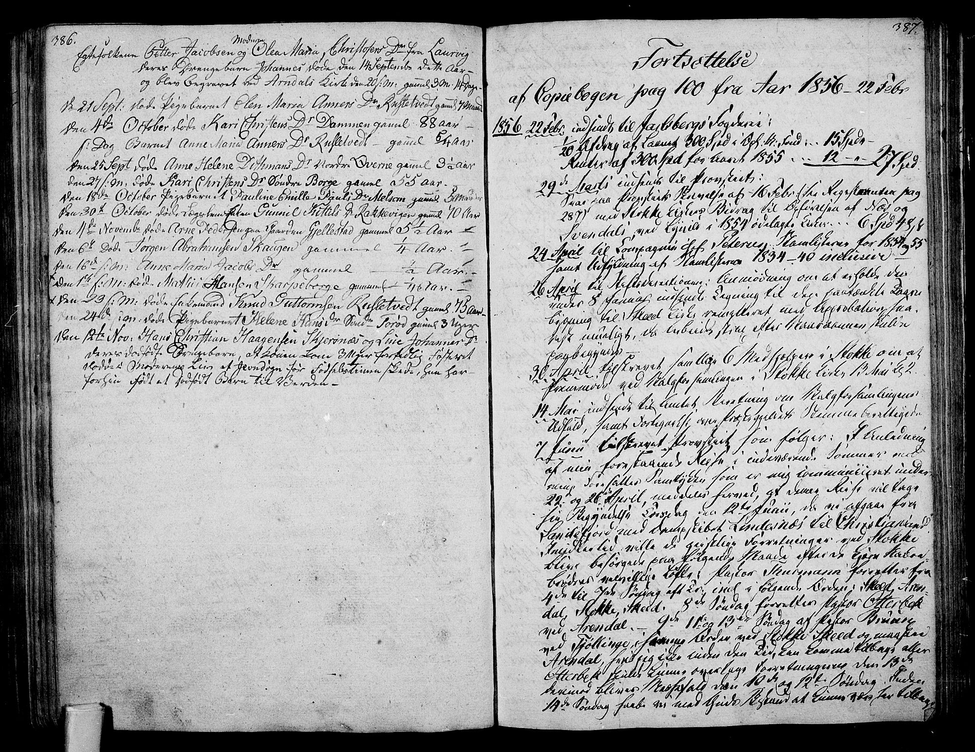 Stokke kirkebøker, SAKO/A-320/F/Fa/L0004: Parish register (official) no. I 4, 1804-1815, p. 386-387