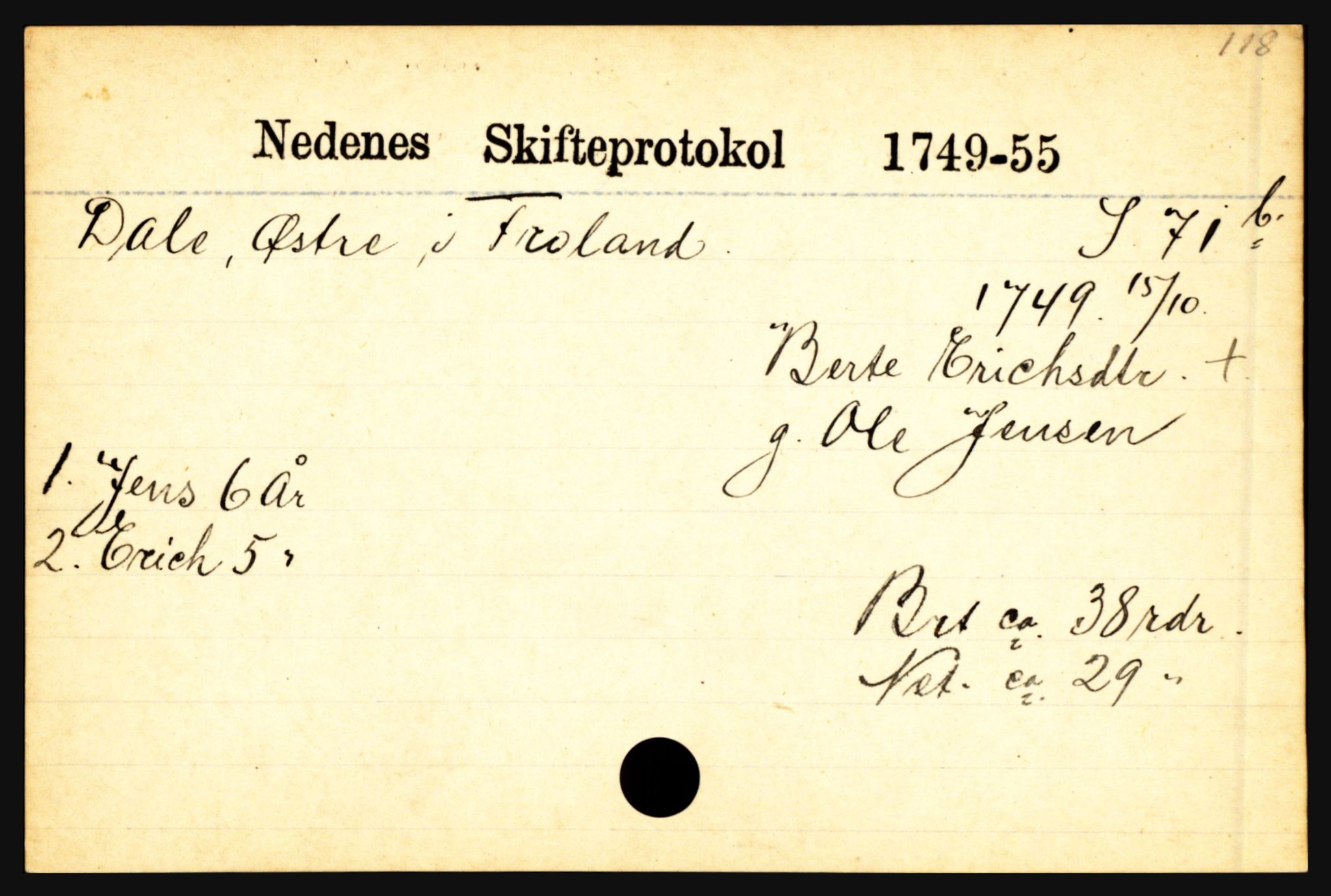 Nedenes sorenskriveri før 1824, AV/SAK-1221-0007/H, p. 5061