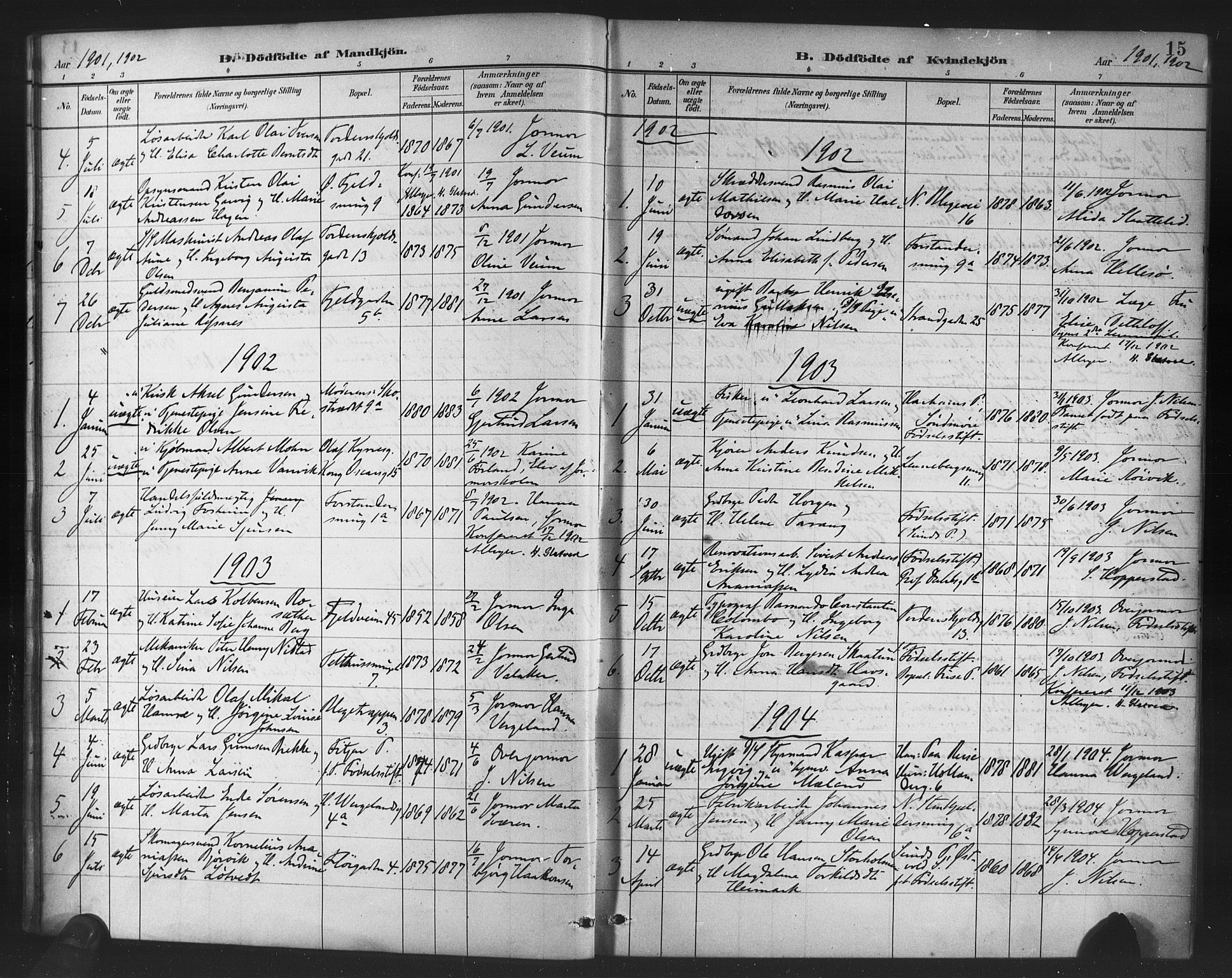 Korskirken sokneprestembete, SAB/A-76101/H/Haa/L0047: Parish register (official) no. E 5, 1884-1910, p. 15