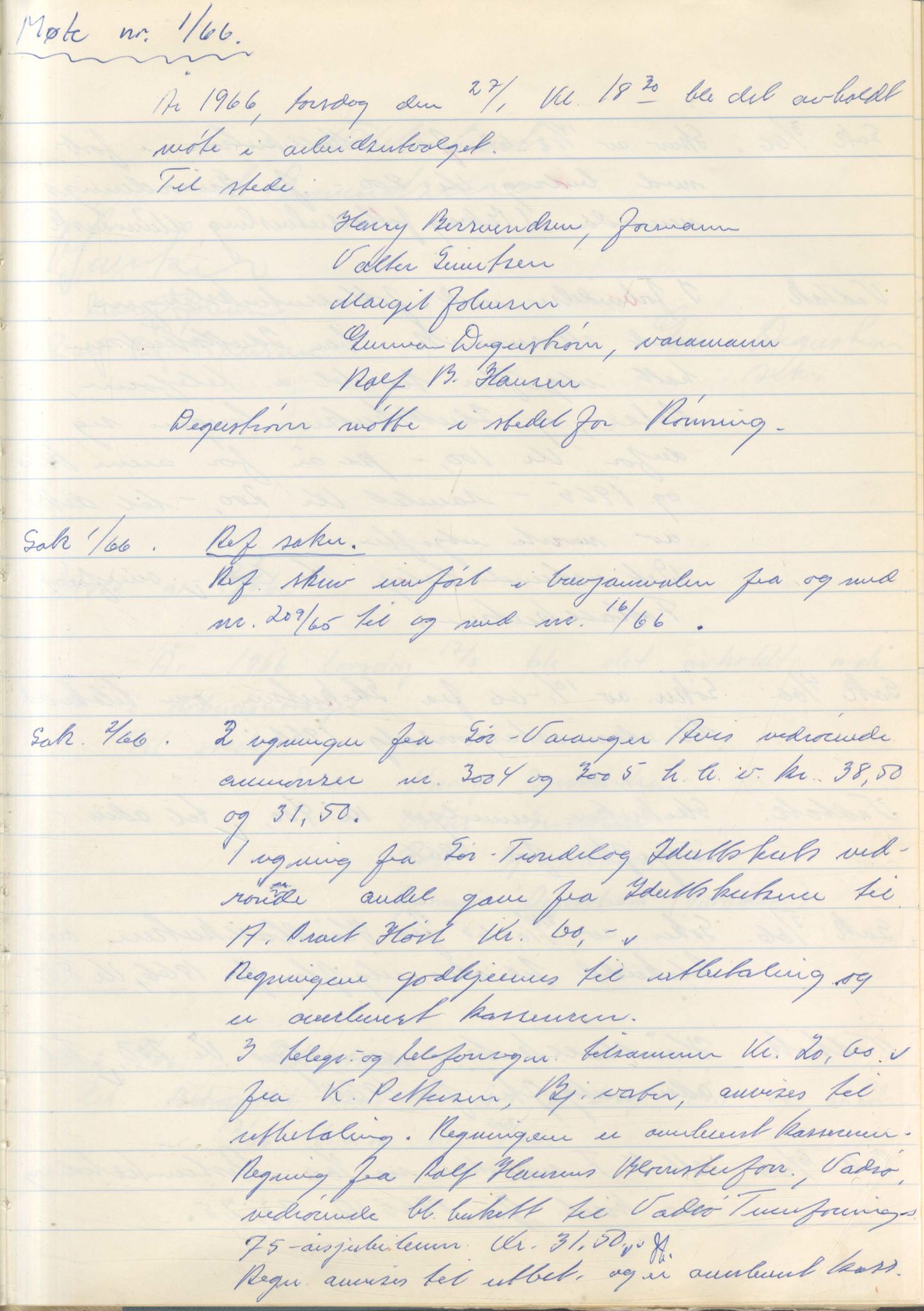 Aust-Finnmark Idrettskrets , FMFB/A-1041/A/L0007: Møteprotokoll for arbeidsutvalg, 1963-1971, p. 72