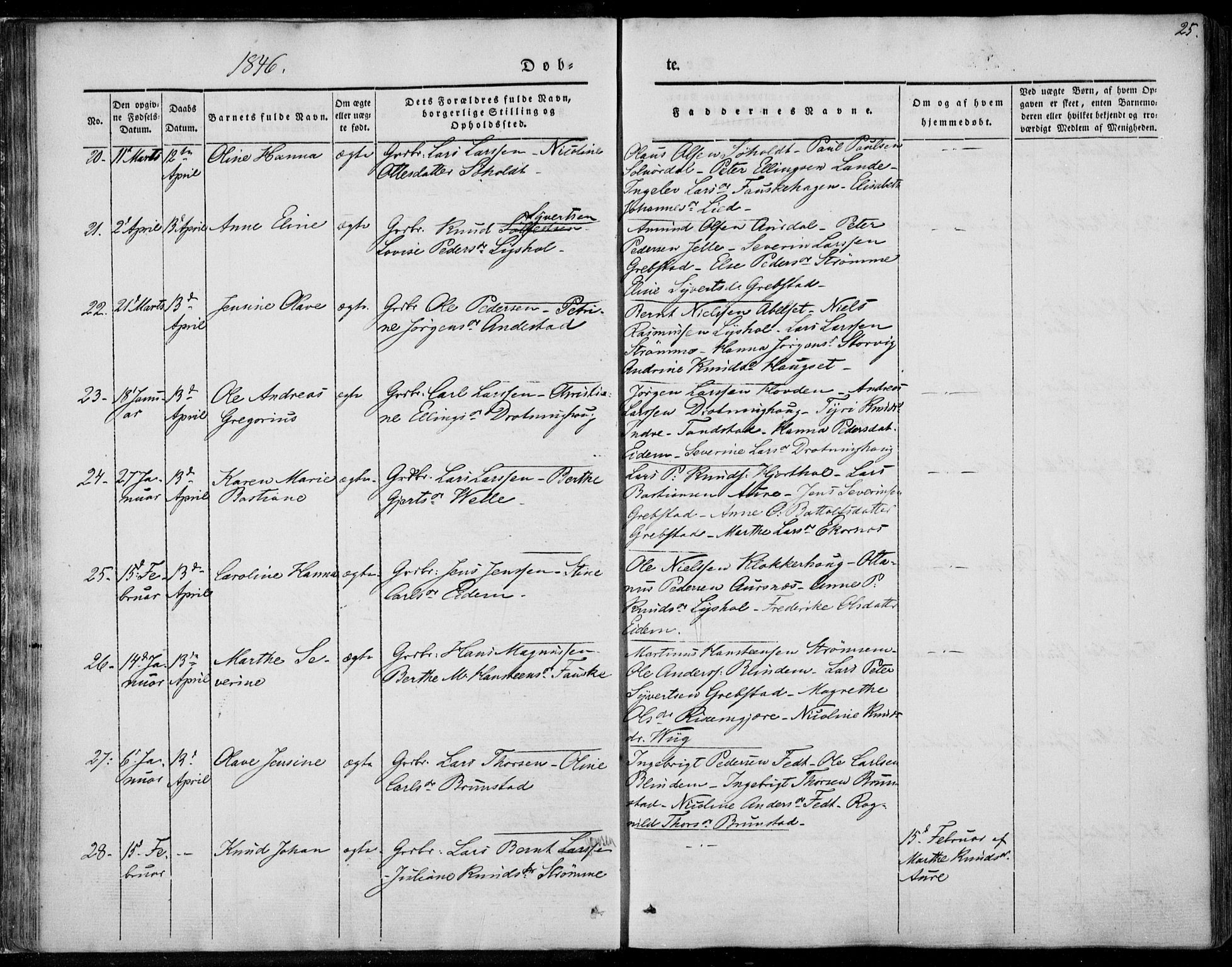 Ministerialprotokoller, klokkerbøker og fødselsregistre - Møre og Romsdal, SAT/A-1454/522/L0312: Parish register (official) no. 522A07, 1843-1851, p. 25