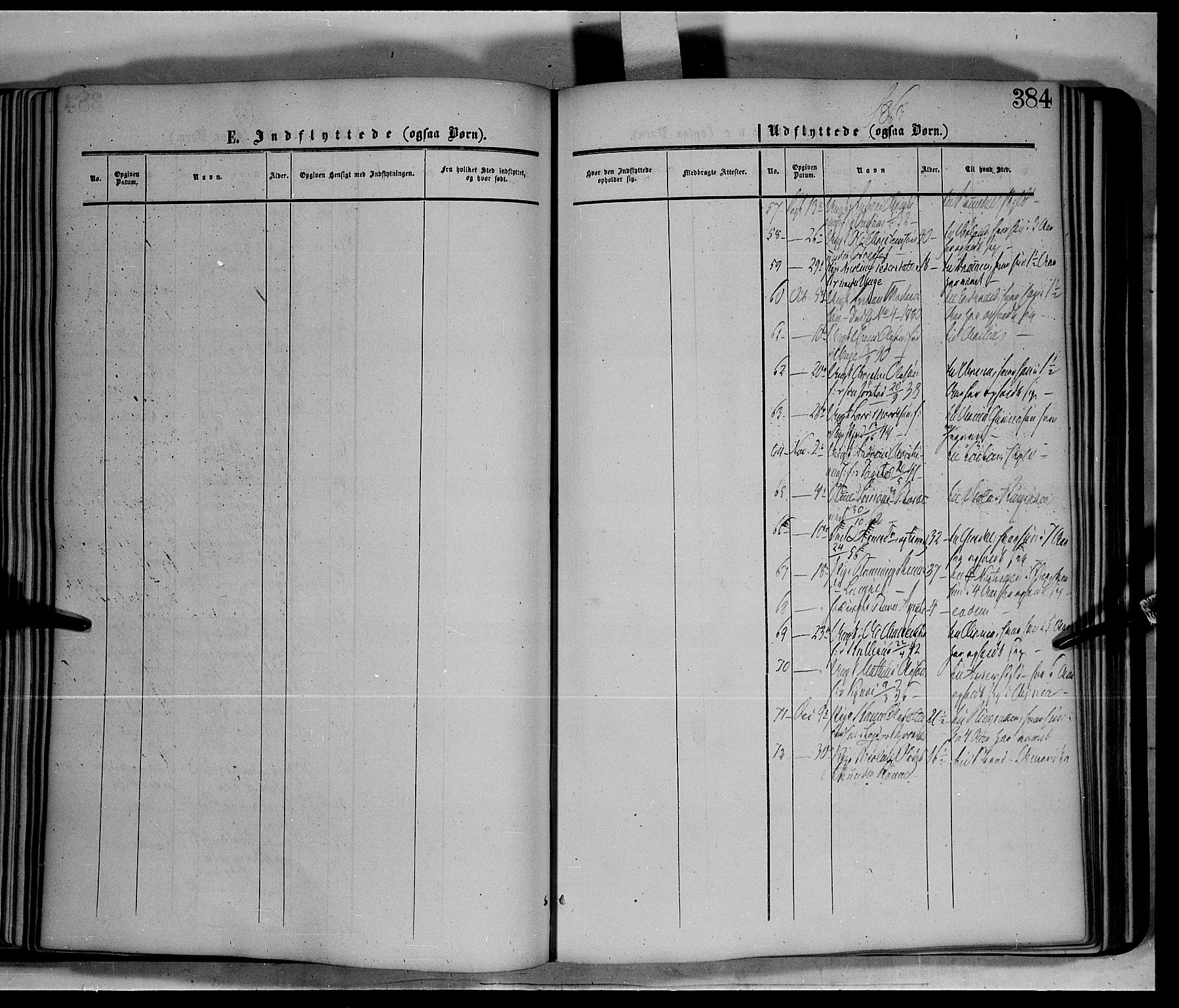 Fåberg prestekontor, SAH/PREST-086/H/Ha/Haa/L0006: Parish register (official) no. 6B, 1855-1867, p. 384