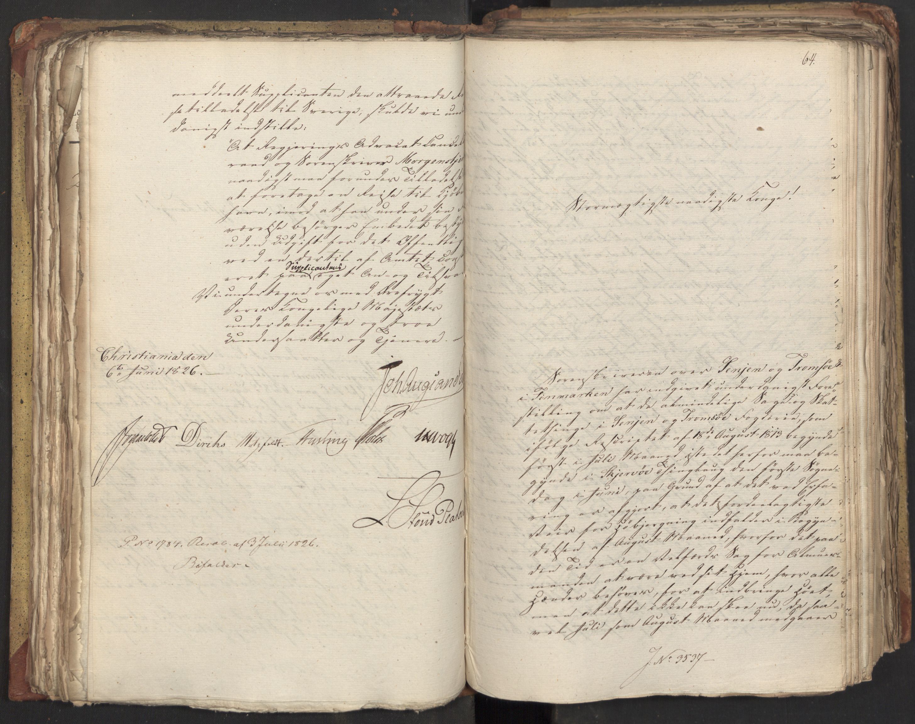 Statsrådsavdelingen i Stockholm, AV/RA-S-1003/D/Da/L0047: Regjeringsinnstillinger nr. 3501-3659, 1826, p. 137