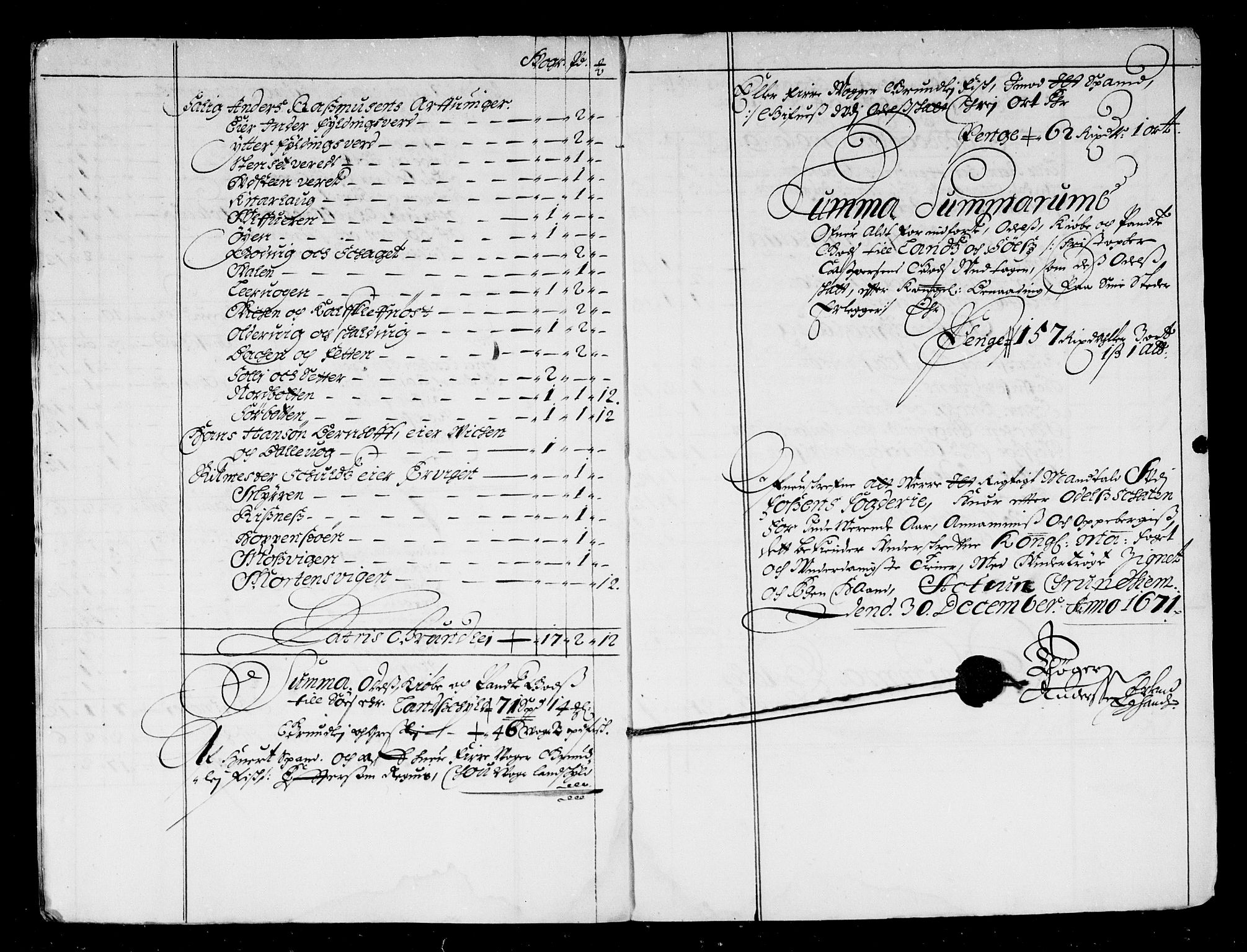 Rentekammeret inntil 1814, Reviderte regnskaper, Stiftamtstueregnskaper, Trondheim stiftamt og Nordland amt, AV/RA-EA-6044/R/Rd/L0032: Trondheim stiftamt, 1670-1671