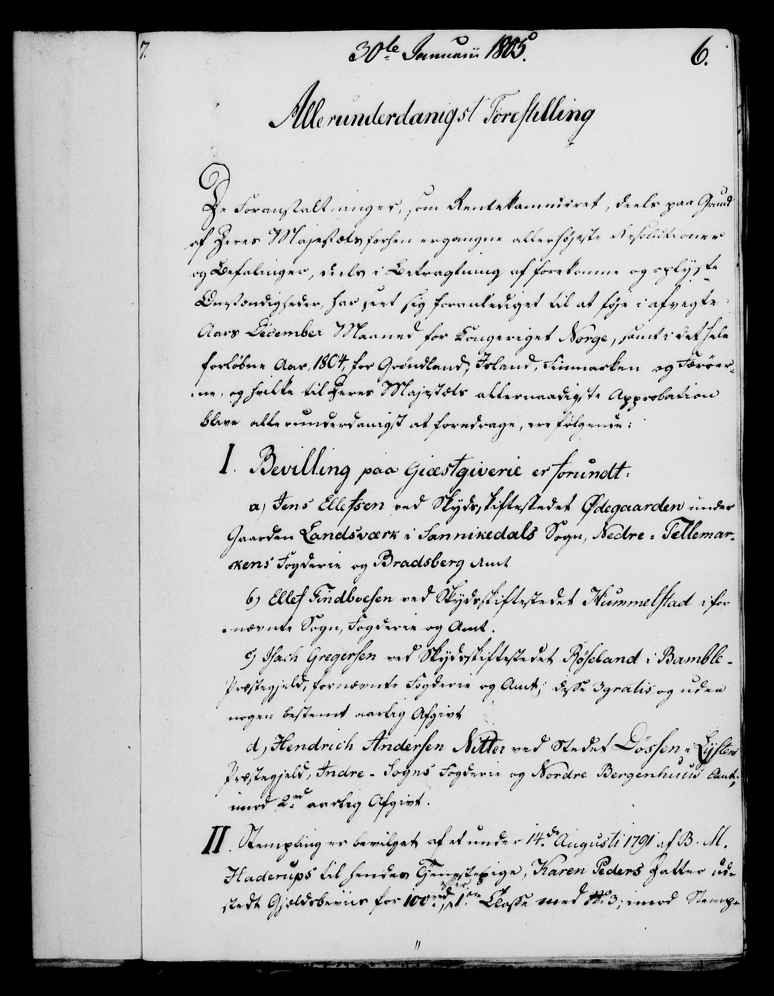 Rentekammeret, Kammerkanselliet, RA/EA-3111/G/Gf/Gfa/L0087: Norsk relasjons- og resolusjonsprotokoll (merket RK 52.87), 1805, p. 52