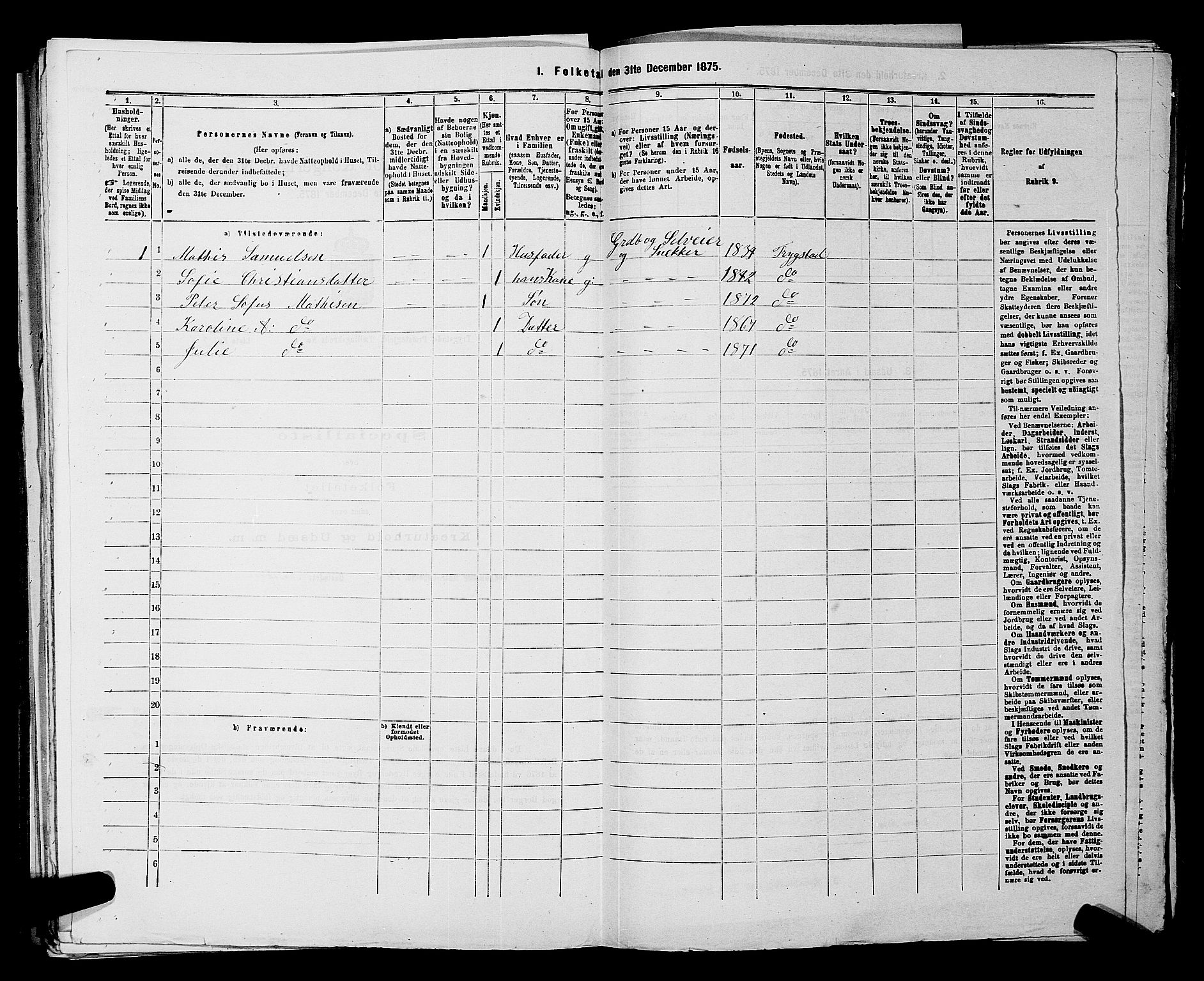 RA, 1875 census for 0122P Trøgstad, 1875, p. 274