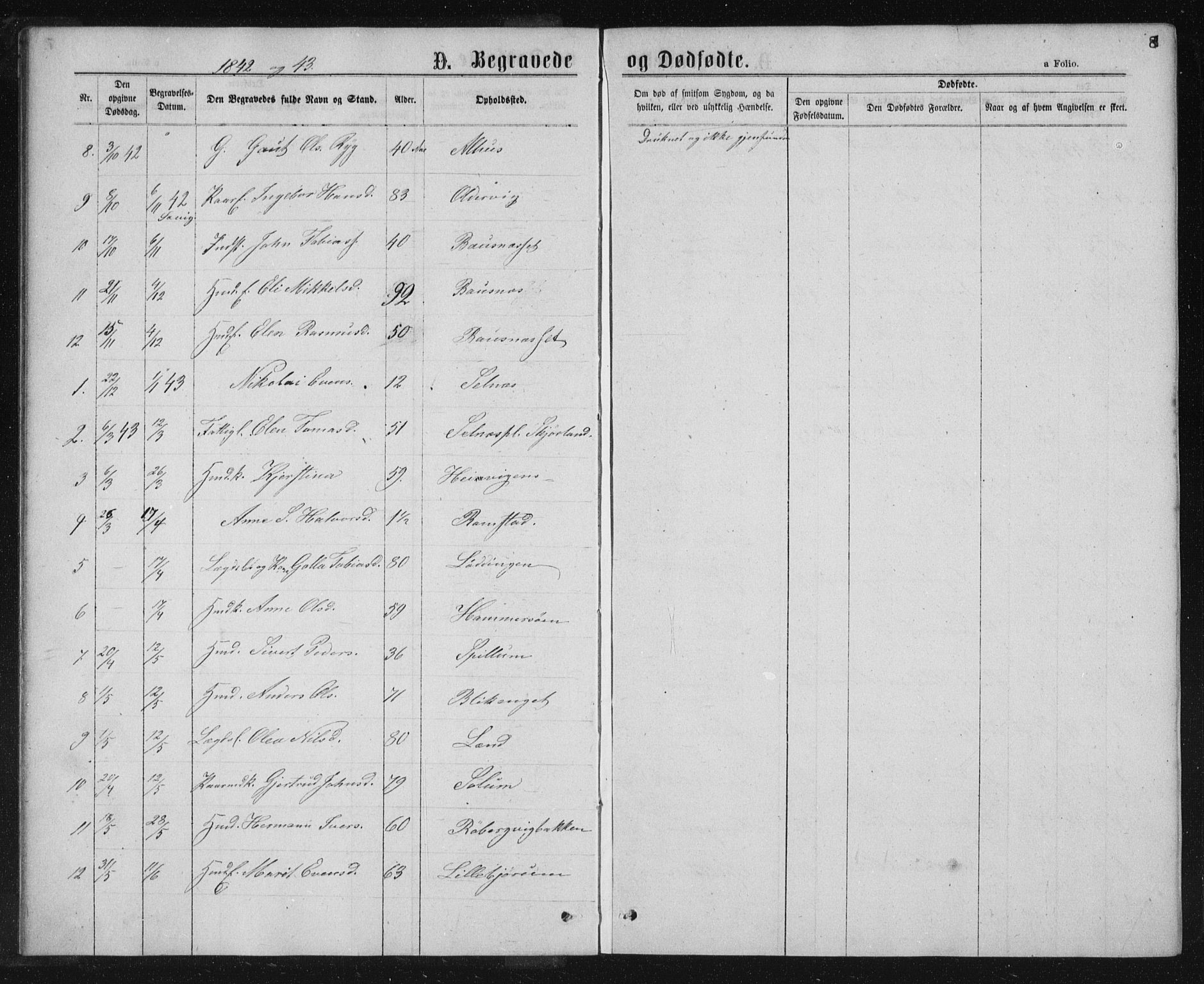 Ministerialprotokoller, klokkerbøker og fødselsregistre - Nord-Trøndelag, SAT/A-1458/768/L0569: Parish register (official) no. 768A04, 1836-1865, p. 8
